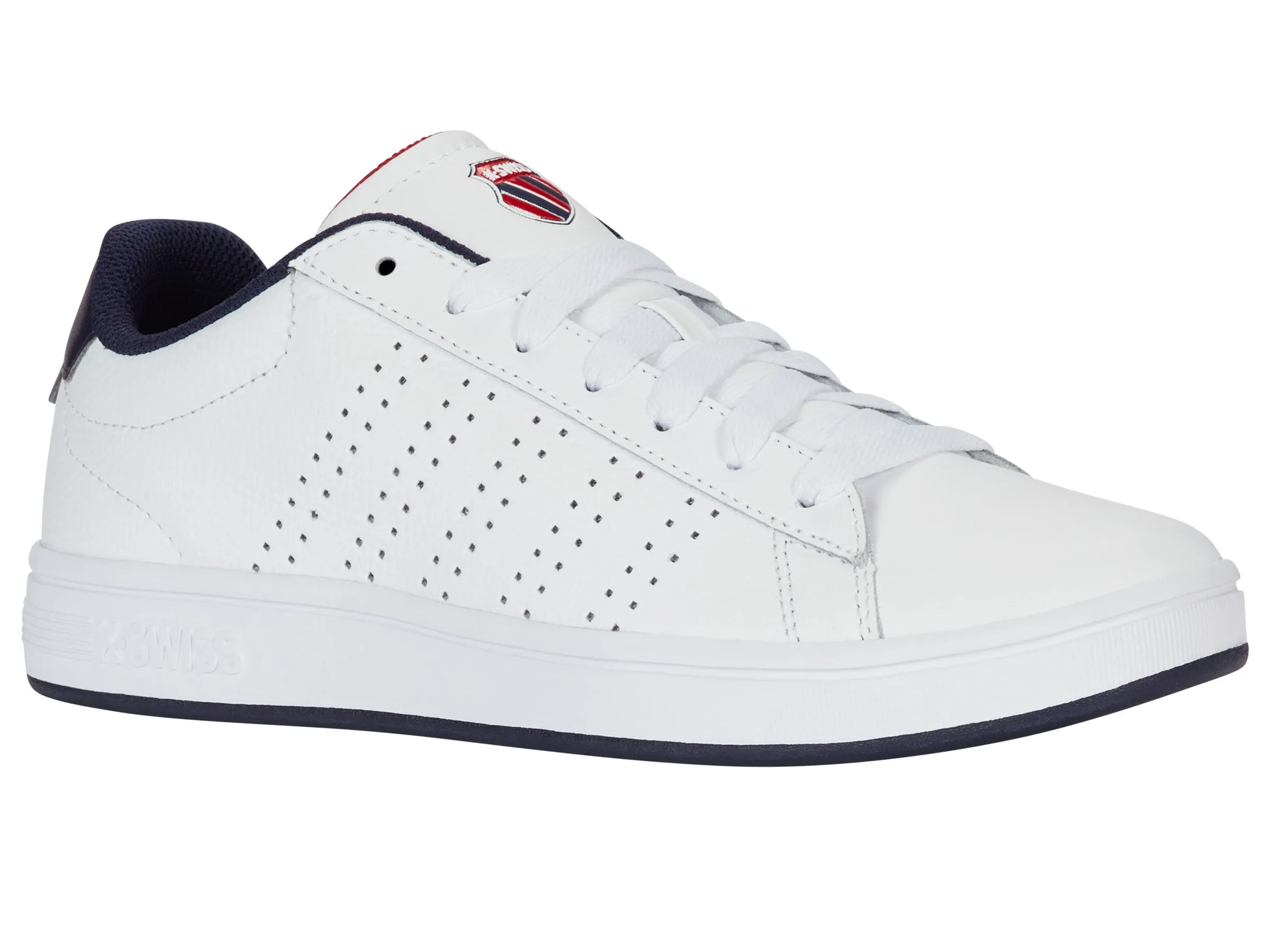 04411-130-M | COURT BASE II | WHITE/NAVY/RED