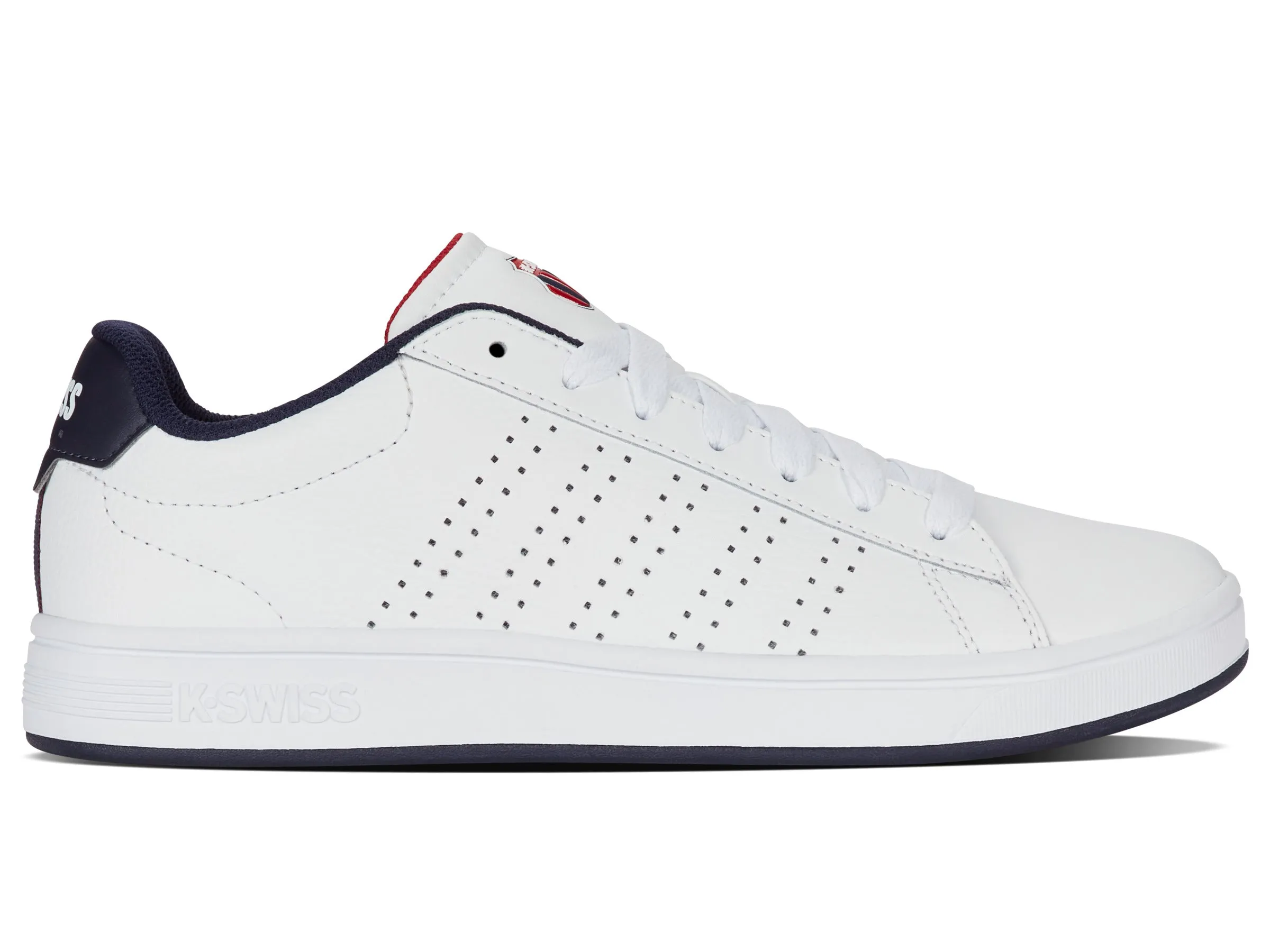 04411-130-M | COURT BASE II | WHITE/NAVY/RED