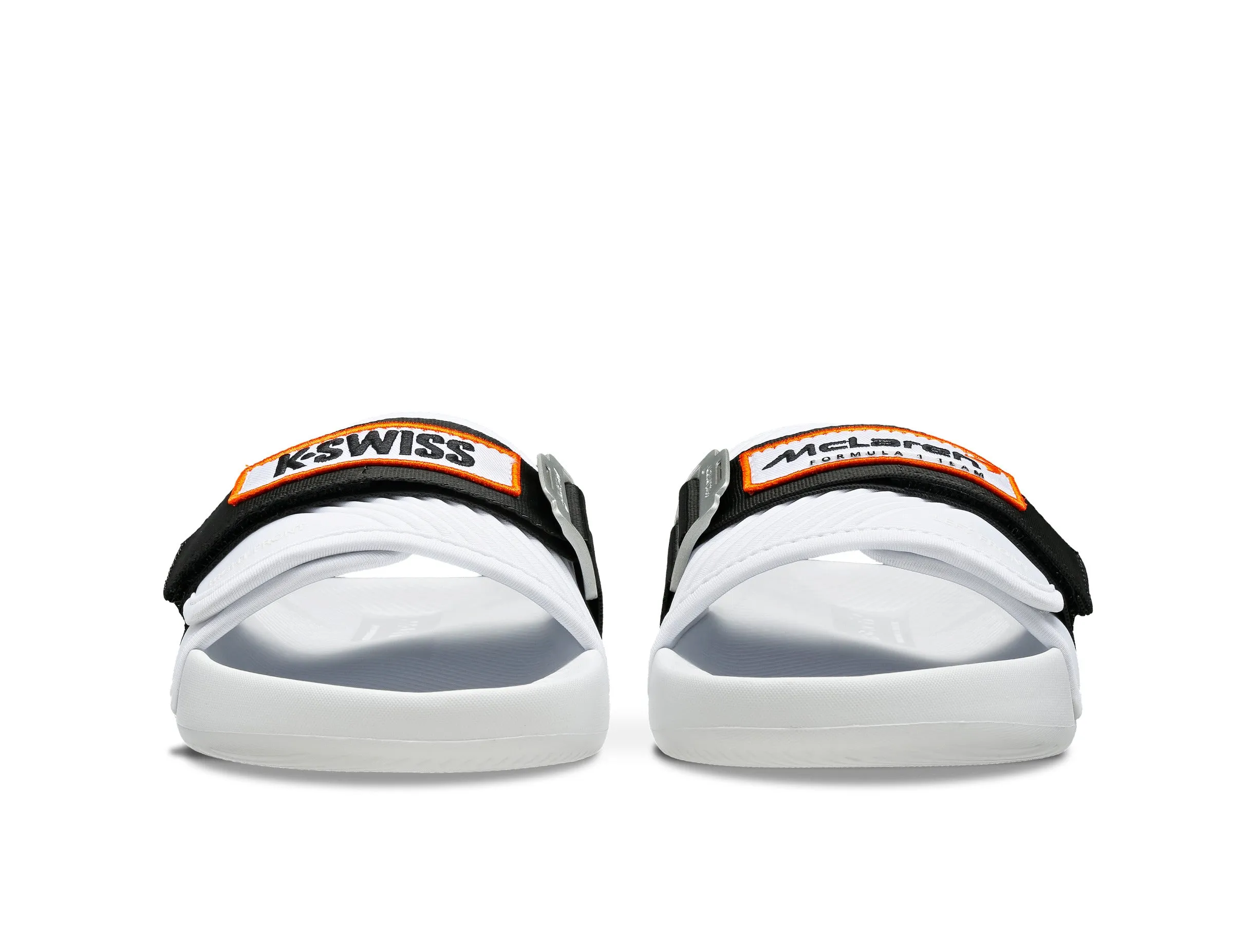08716-102-M | STRAP SANDAL X MCLAREN | WHITE /BLACK /PAPAYA