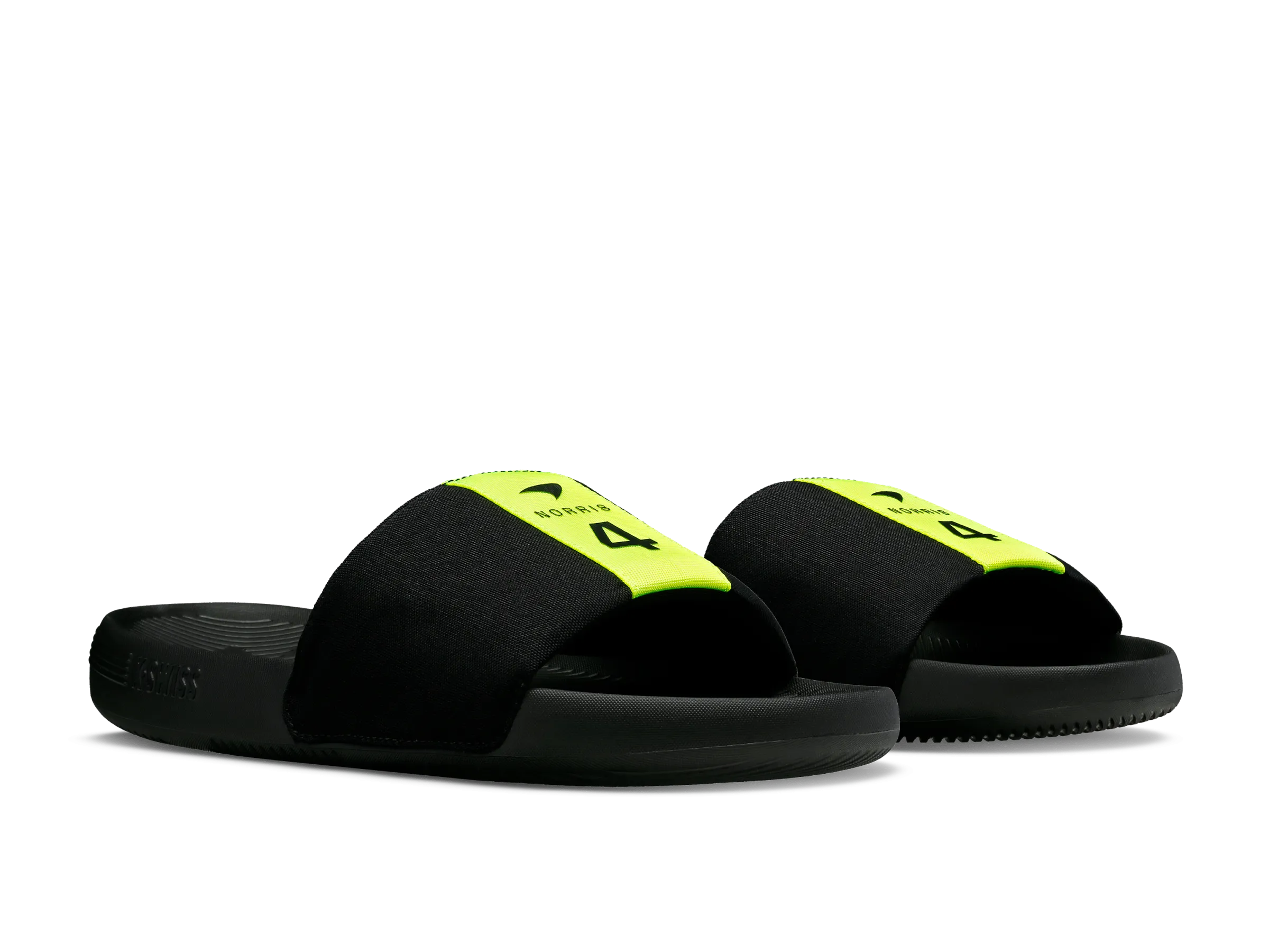 08951-071-M | SLIDE SANDAL LN X MCLAREN F1 TEAM | BLACK/SAFETY YELLOW