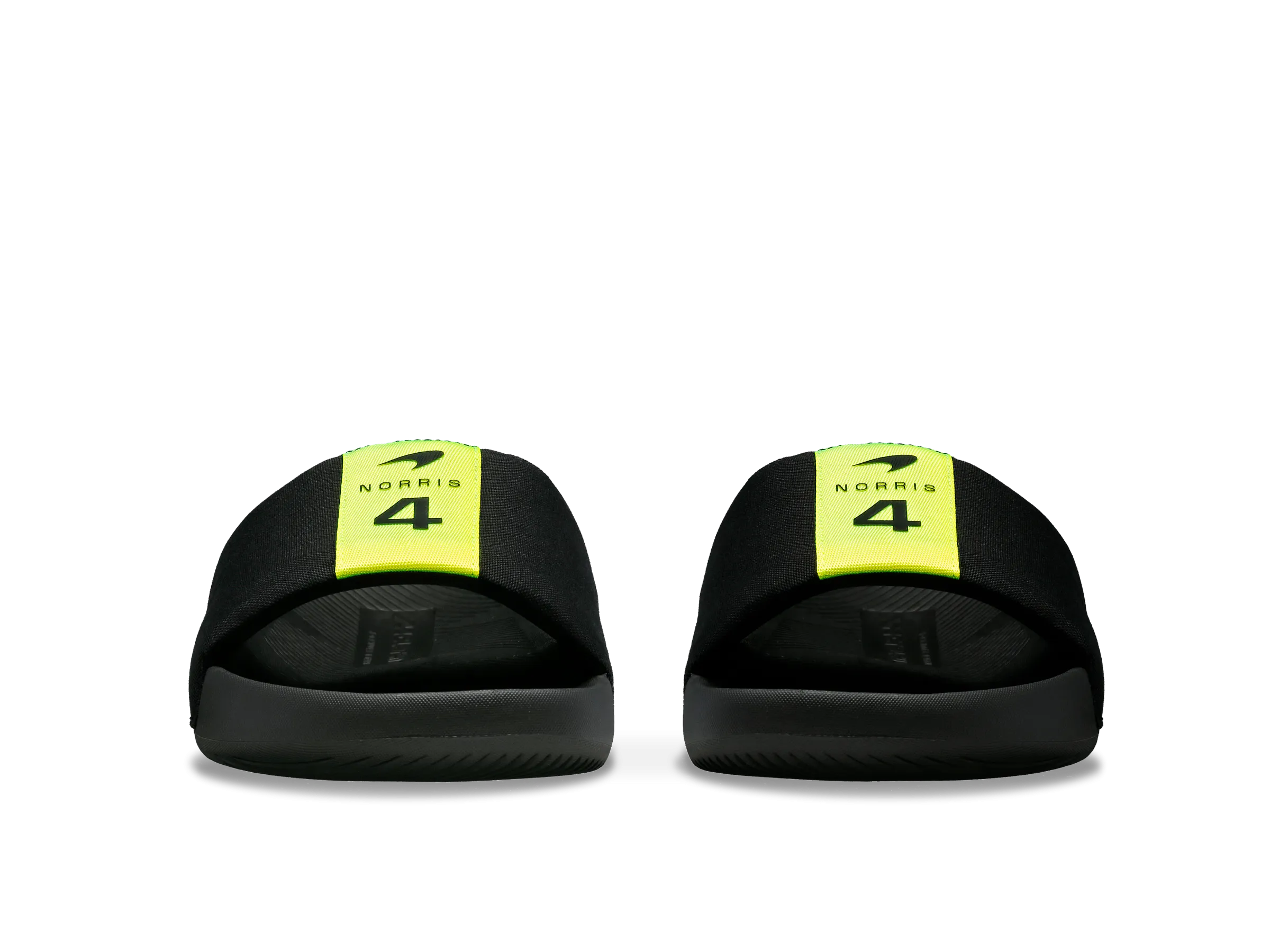 08951-071-M | SLIDE SANDAL LN X MCLAREN F1 TEAM | BLACK/SAFETY YELLOW