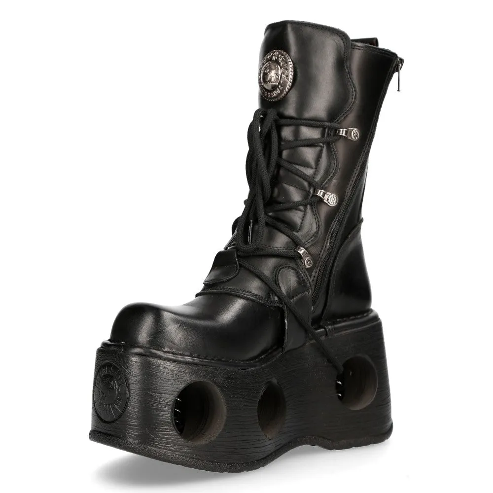 373-S2 Metallic Neptuno Platform Leather Boots