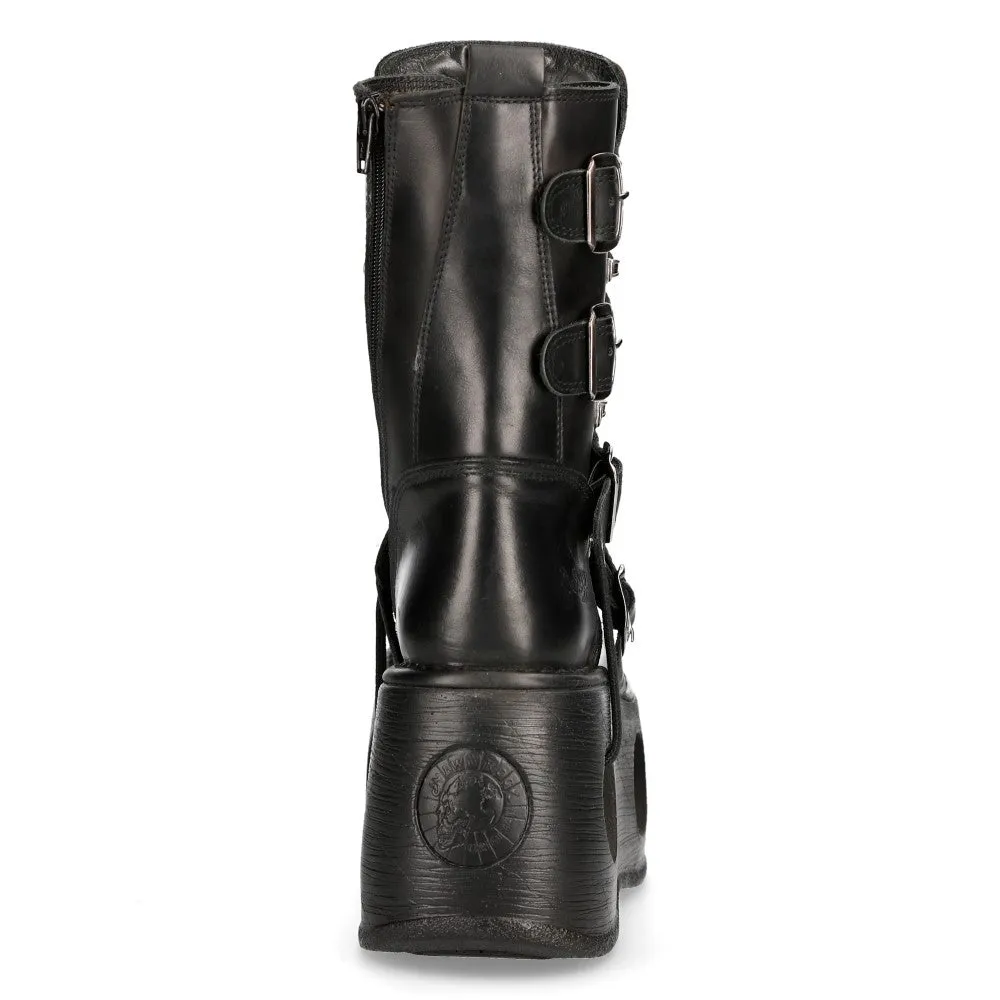 373-S2 Metallic Neptuno Platform Leather Boots