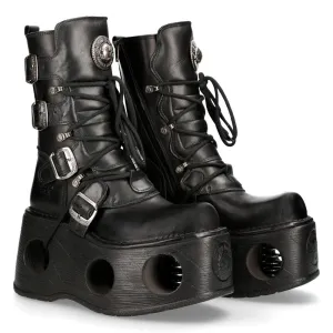 373-S2 Metallic Neptuno Platform Leather Boots