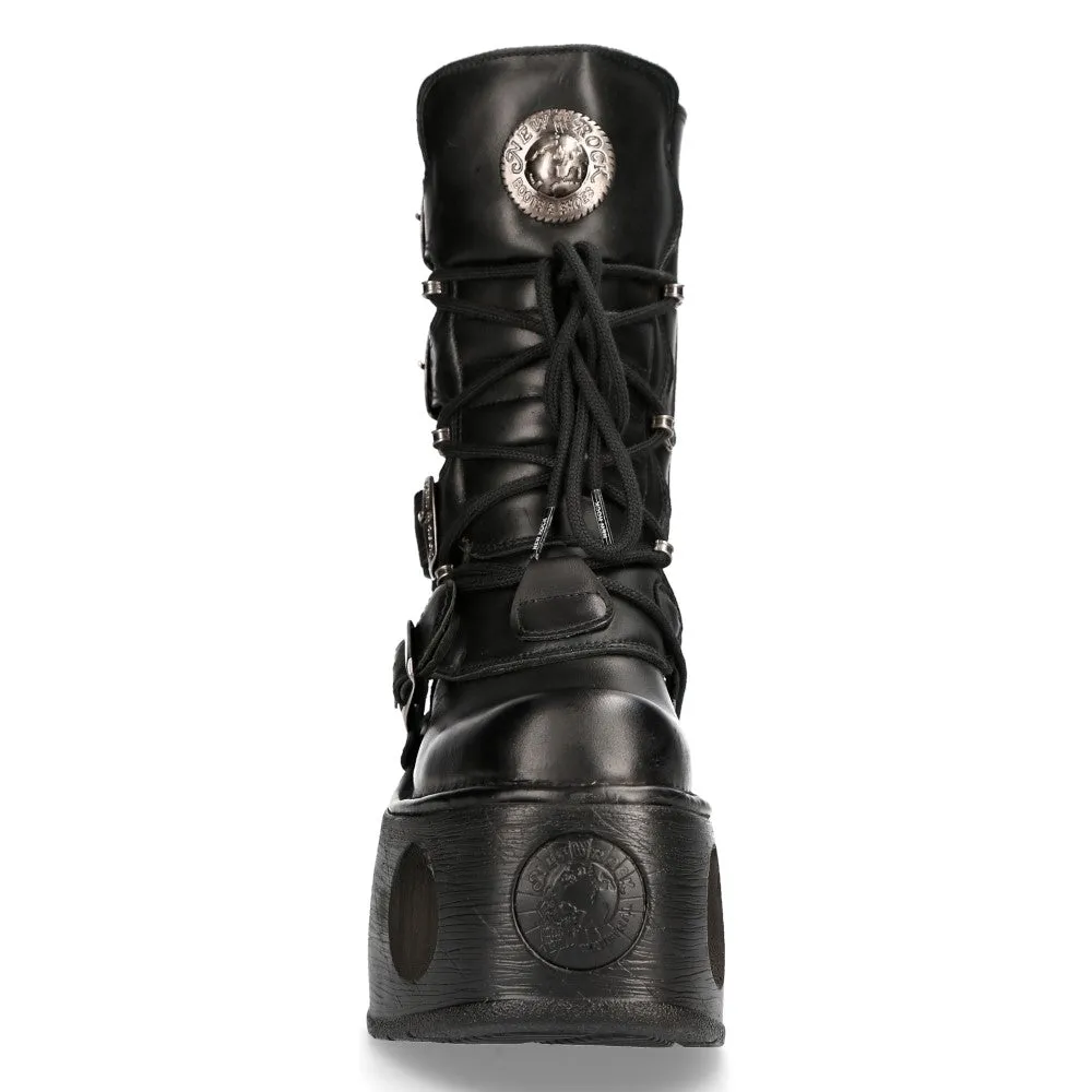 373-S2 Metallic Neptuno Platform Leather Boots