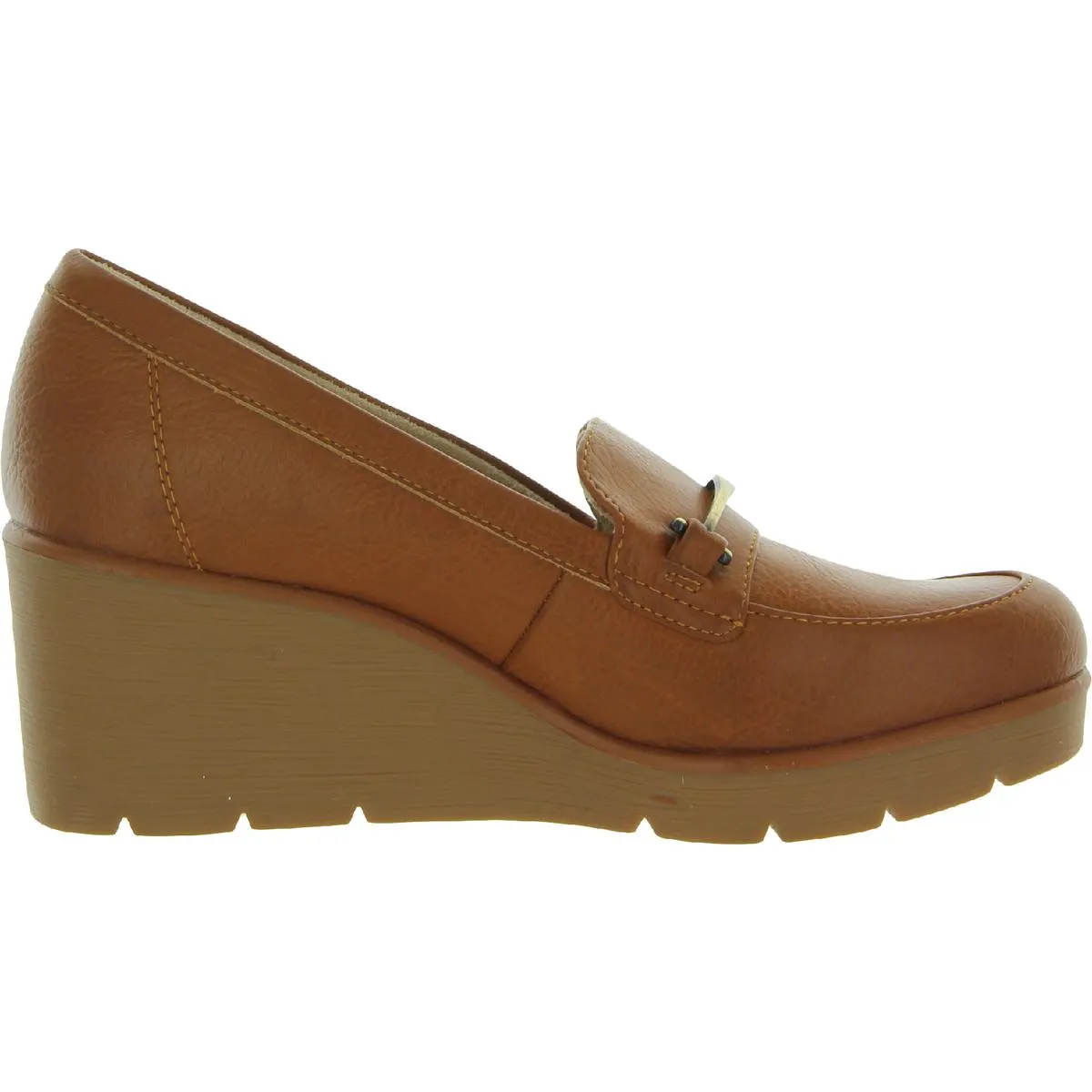 Achieve Womens Padded Insole Slip On Loafer Heels