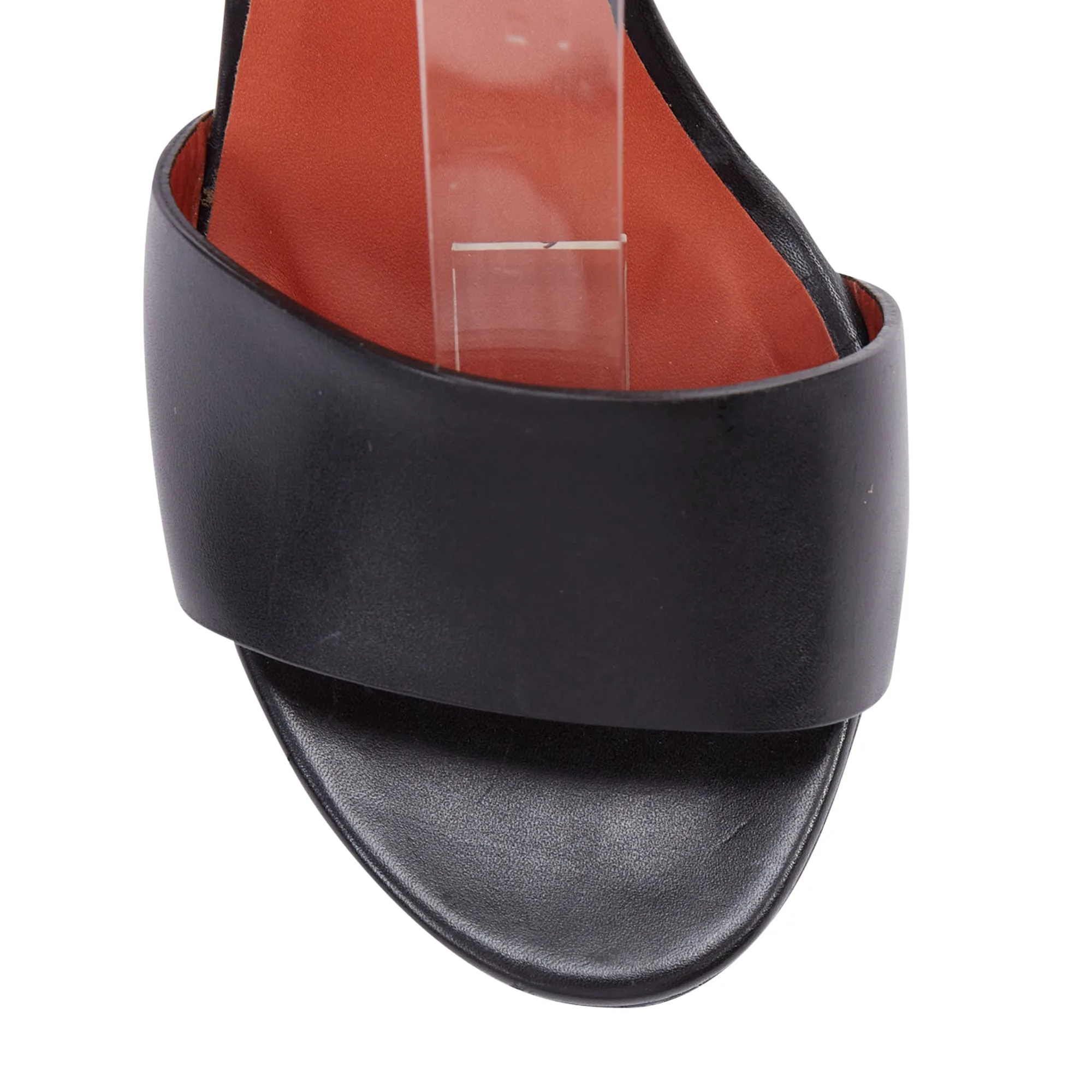 Acne Studios Obin metallic bark heel leather sandals
