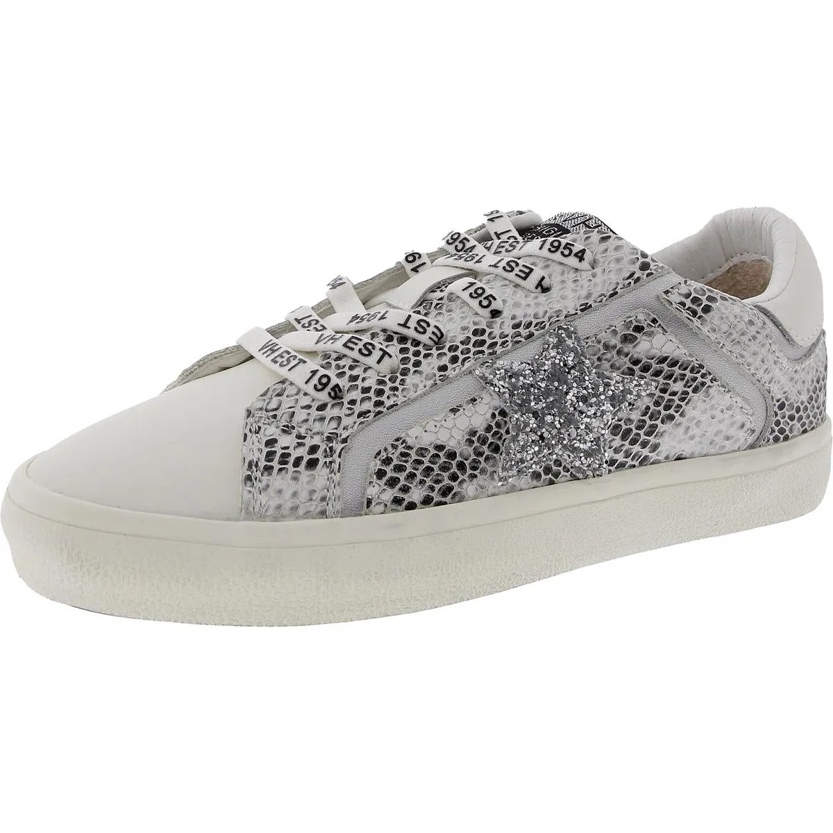 Action 3 Womens Glitter Leather Casual And Fashion Sneakers