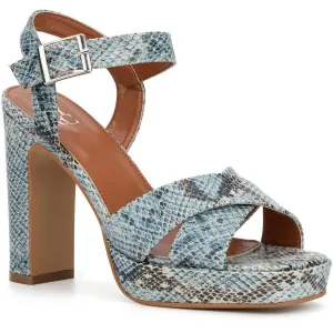 Adalia Womens Faux Suede Ankle Strap Platform Sandals