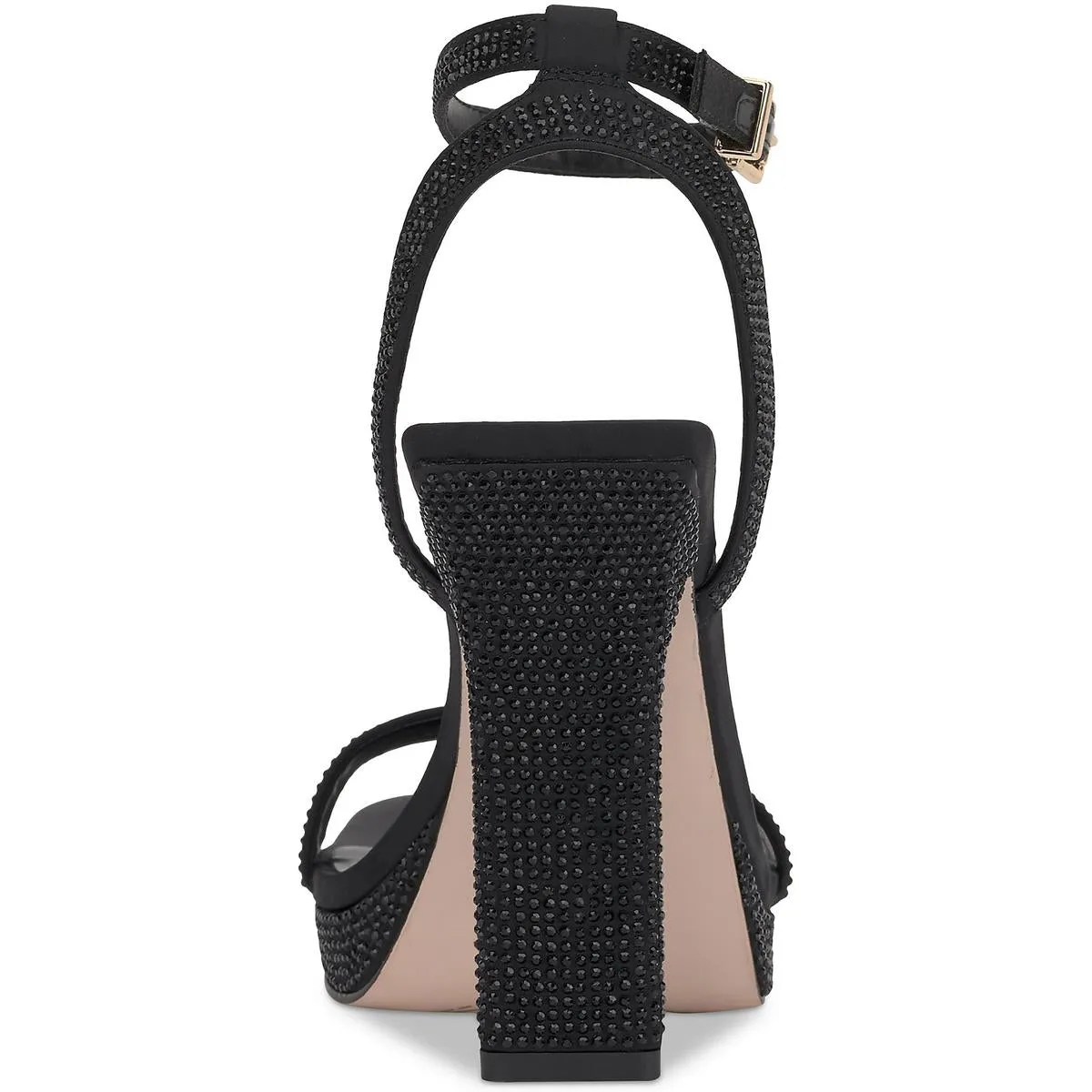 Adonia Womens Block Heel Man Made Ankle Strap