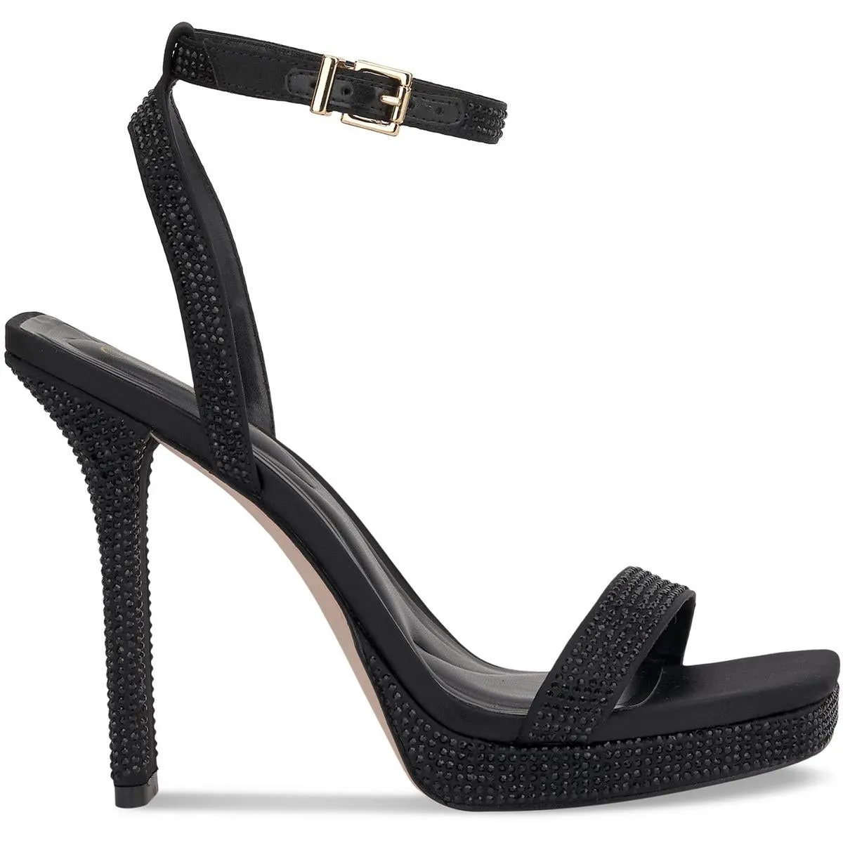 Adonia Womens Block Heel Man Made Ankle Strap