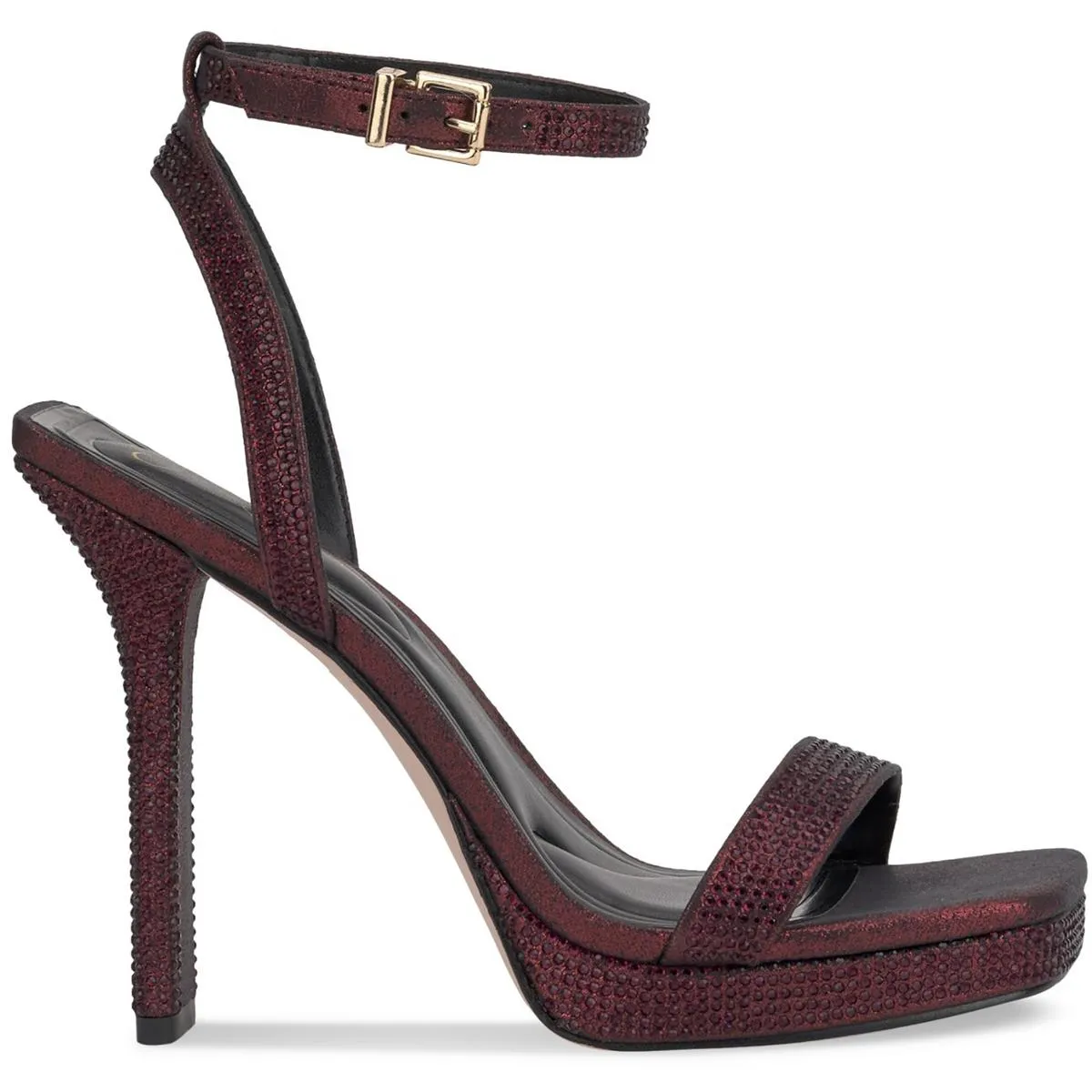 Adonia Womens Block Heel Man Made Ankle Strap
