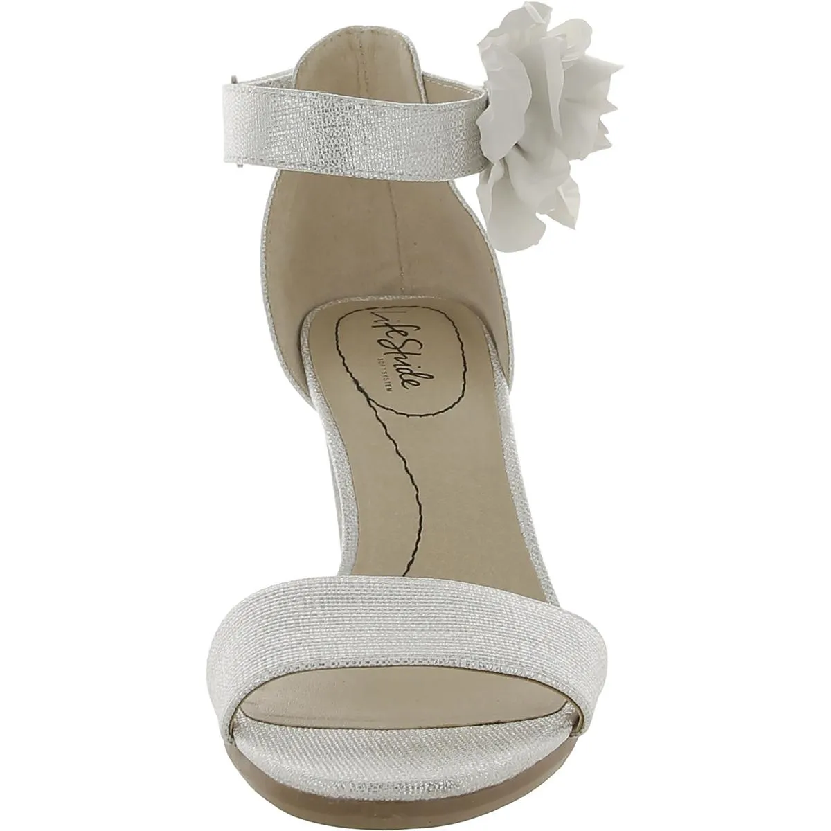 Adore Me Womens Faux Leather Decorative Flower Ankle Strap