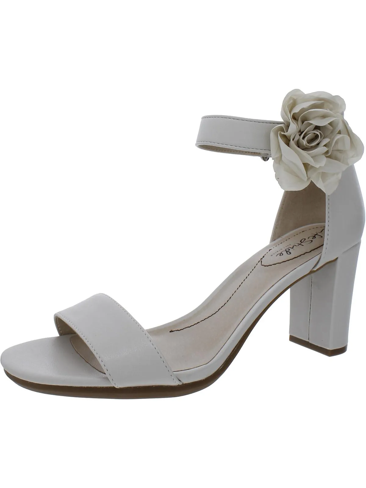 Adore Me Womens Faux Leather Decorative Flower Ankle Strap