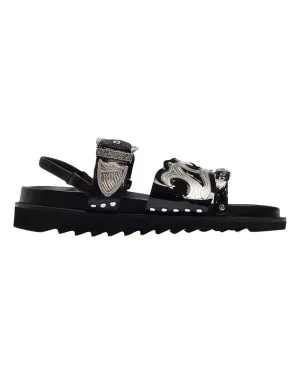 Aj1018 Flat Shoes - Toga Pulla - Black - Leather