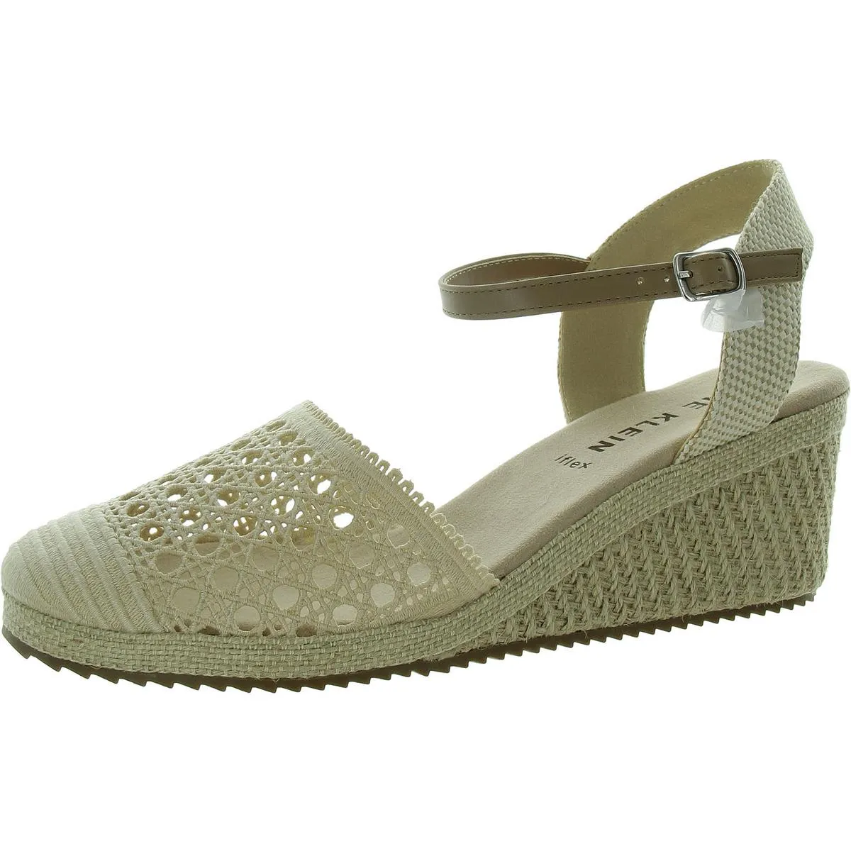 Akzida Womens Embroidered Wedge Espadrille Heels