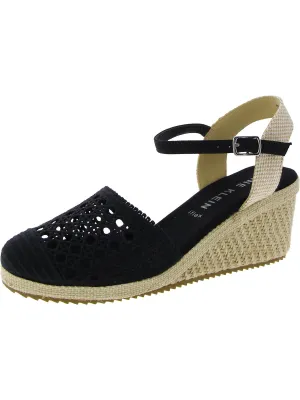 Akzida Womens Embroidered Wedge Espadrille Heels