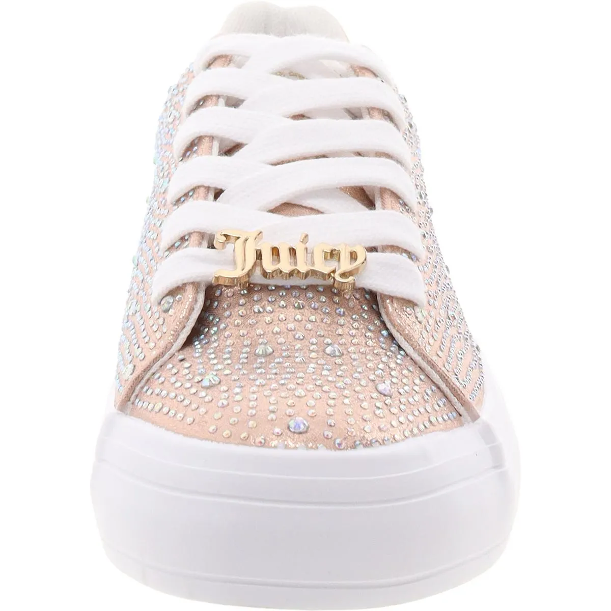 Alanis B Womens Rhinestone Lace-Up Casual And Fashion Sneakers
