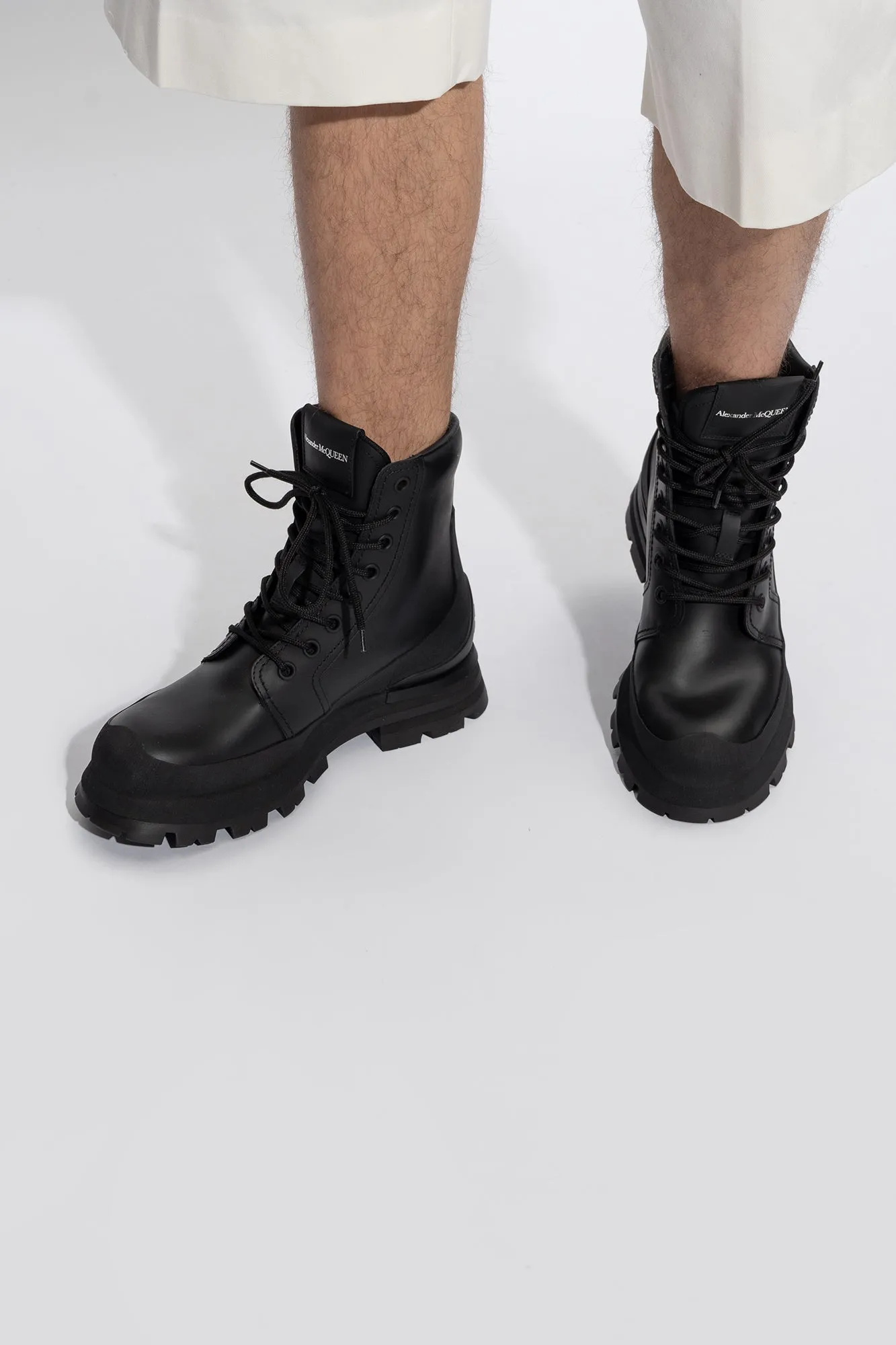 Alexander Mcqueen Leather Boots