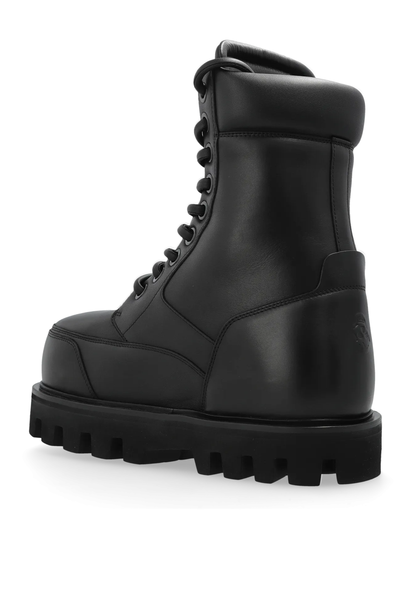 Alexander Mcqueen Leather Wedge Ankle Boots