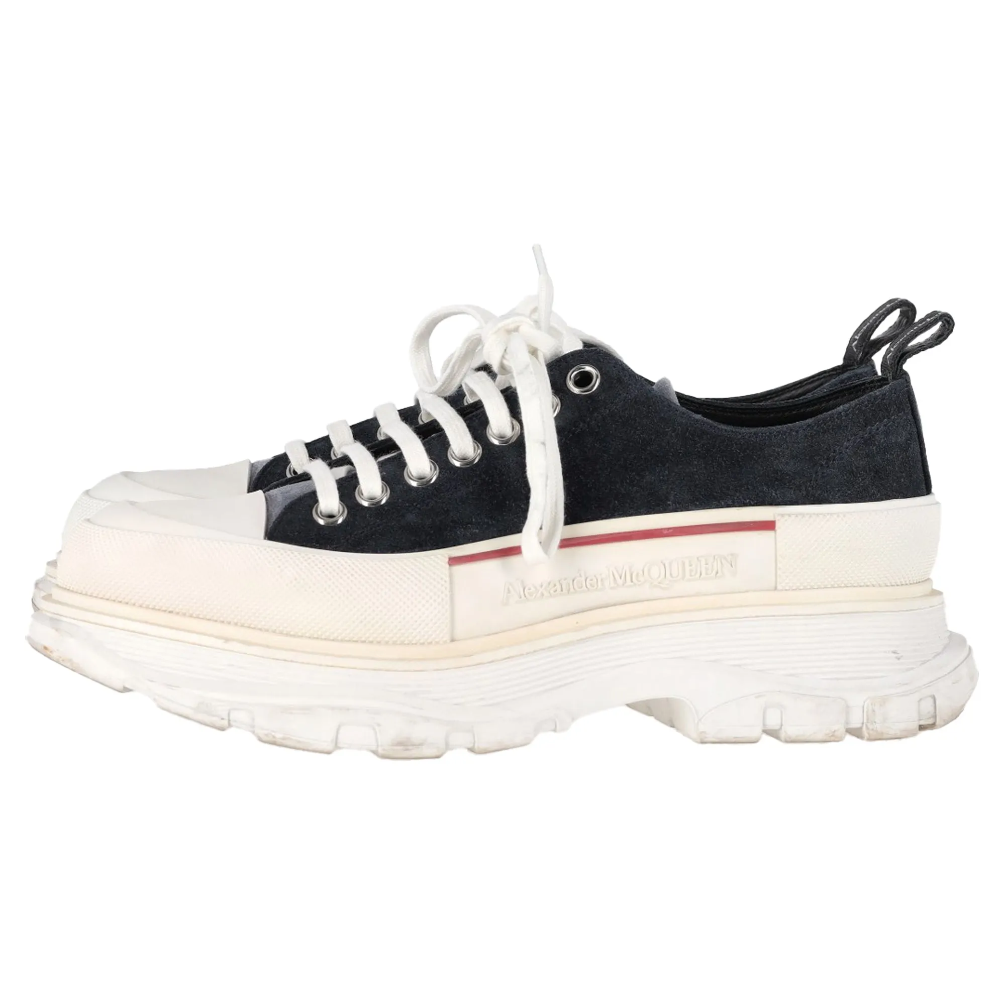 Alexander Mcqueen Tread Slick Sneakers in Black Suede