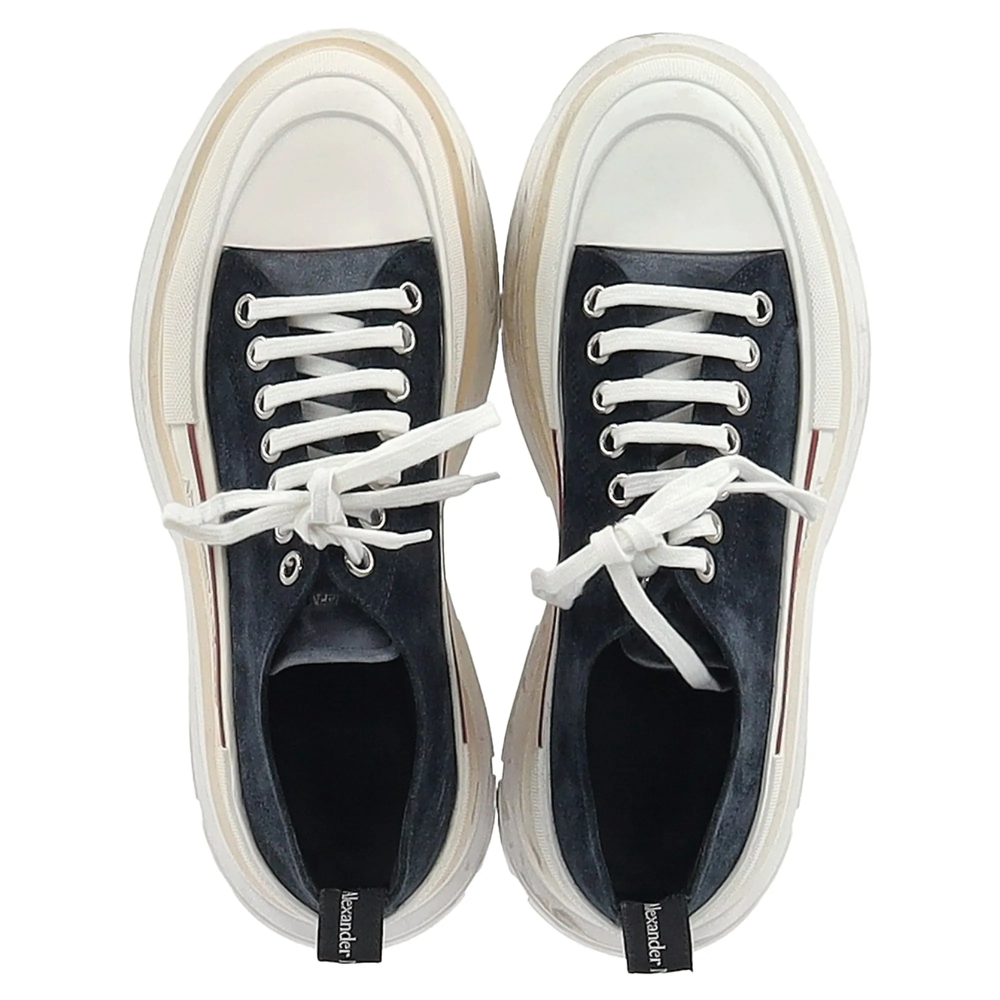 Alexander Mcqueen Tread Slick Sneakers in Black Suede