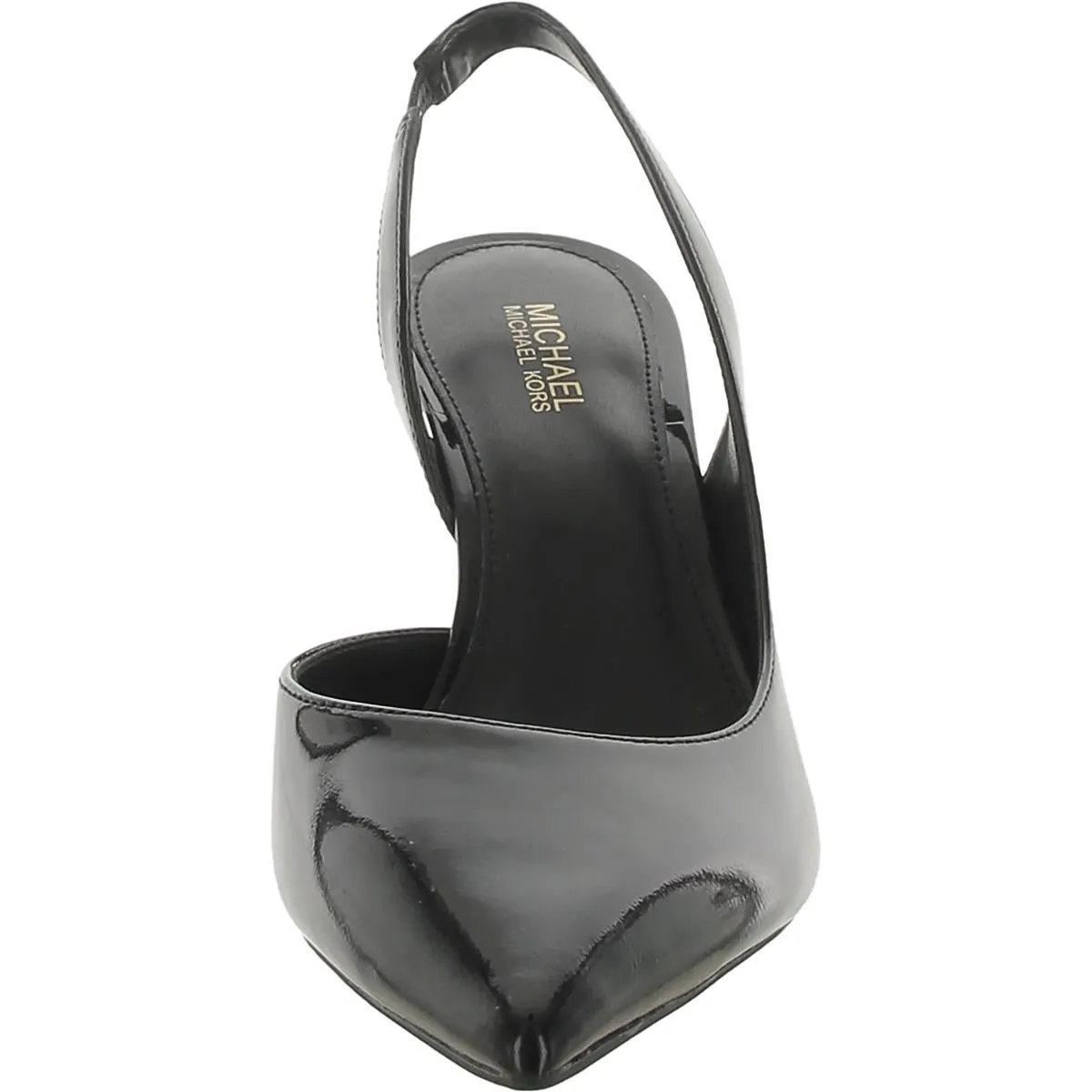 Alina Flex Sling Womens Padded Insole Patent Leather Slingback Heels