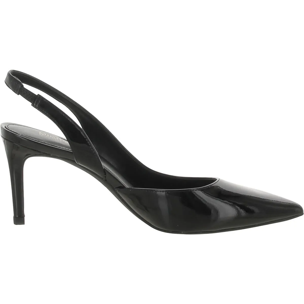 Alina Flex Sling Womens Padded Insole Patent Leather Slingback Heels