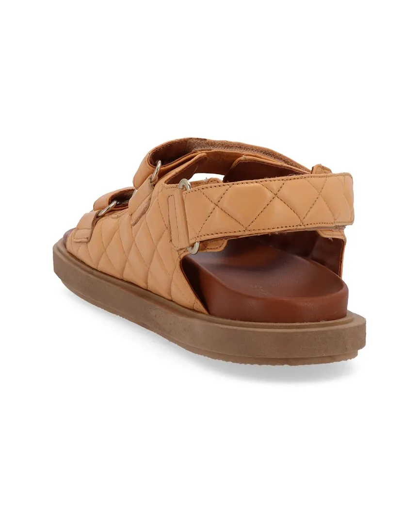ALOHAS Hook-Loop Leather Sandal