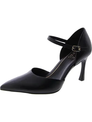 Amber Womens Leather Buckle Ankle Strap
