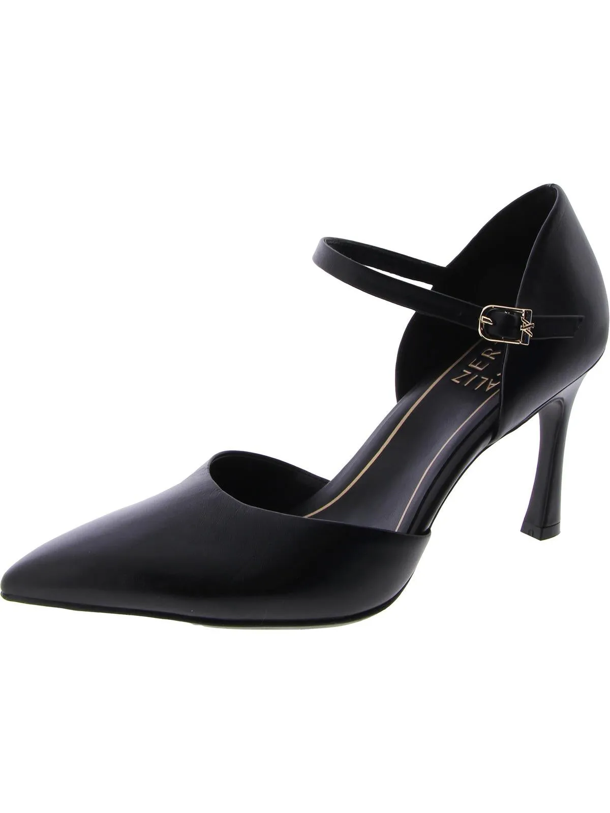 Amber Womens Leather Buckle Ankle Strap