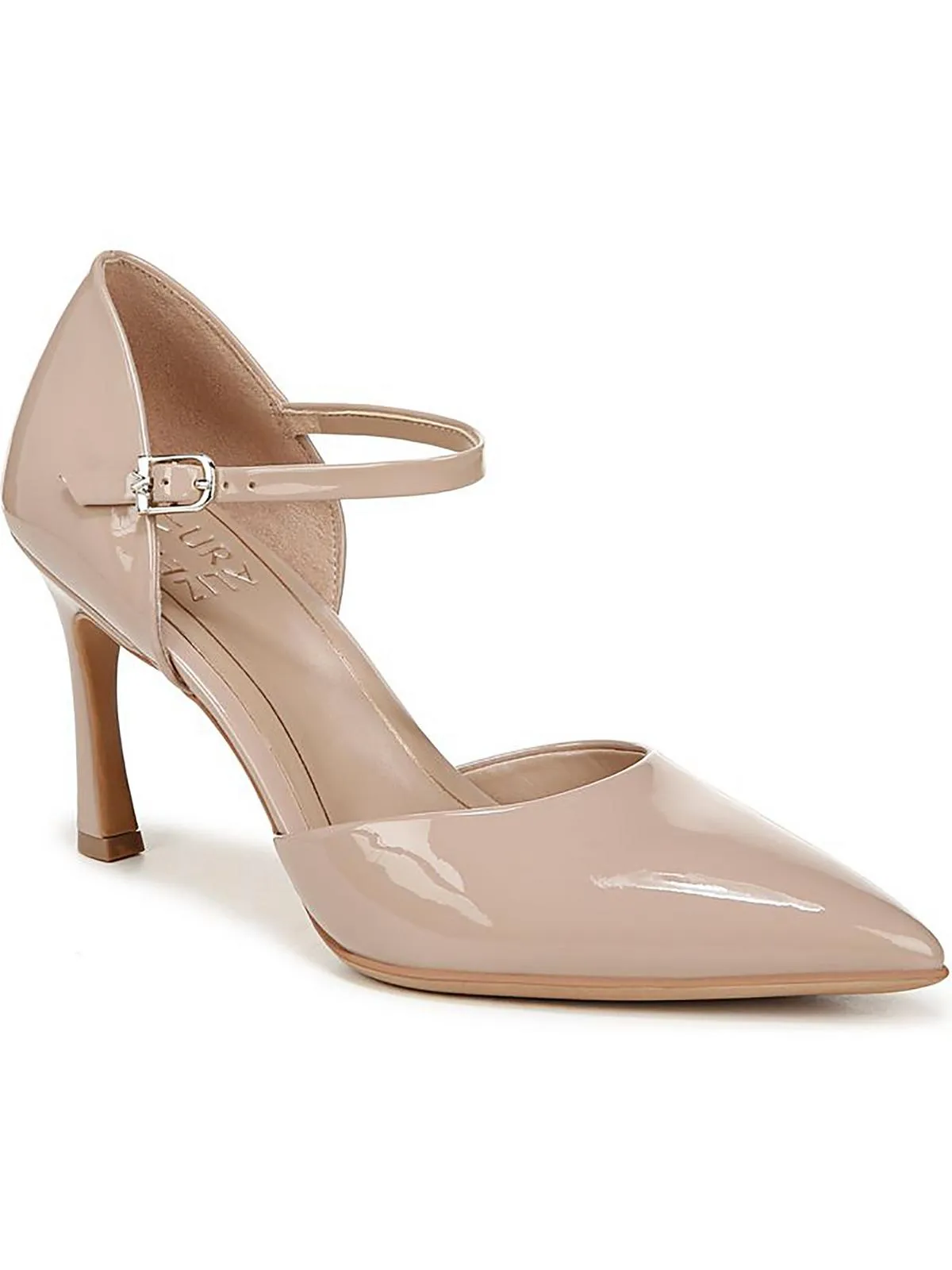 Amber Womens Leather Buckle Ankle Strap