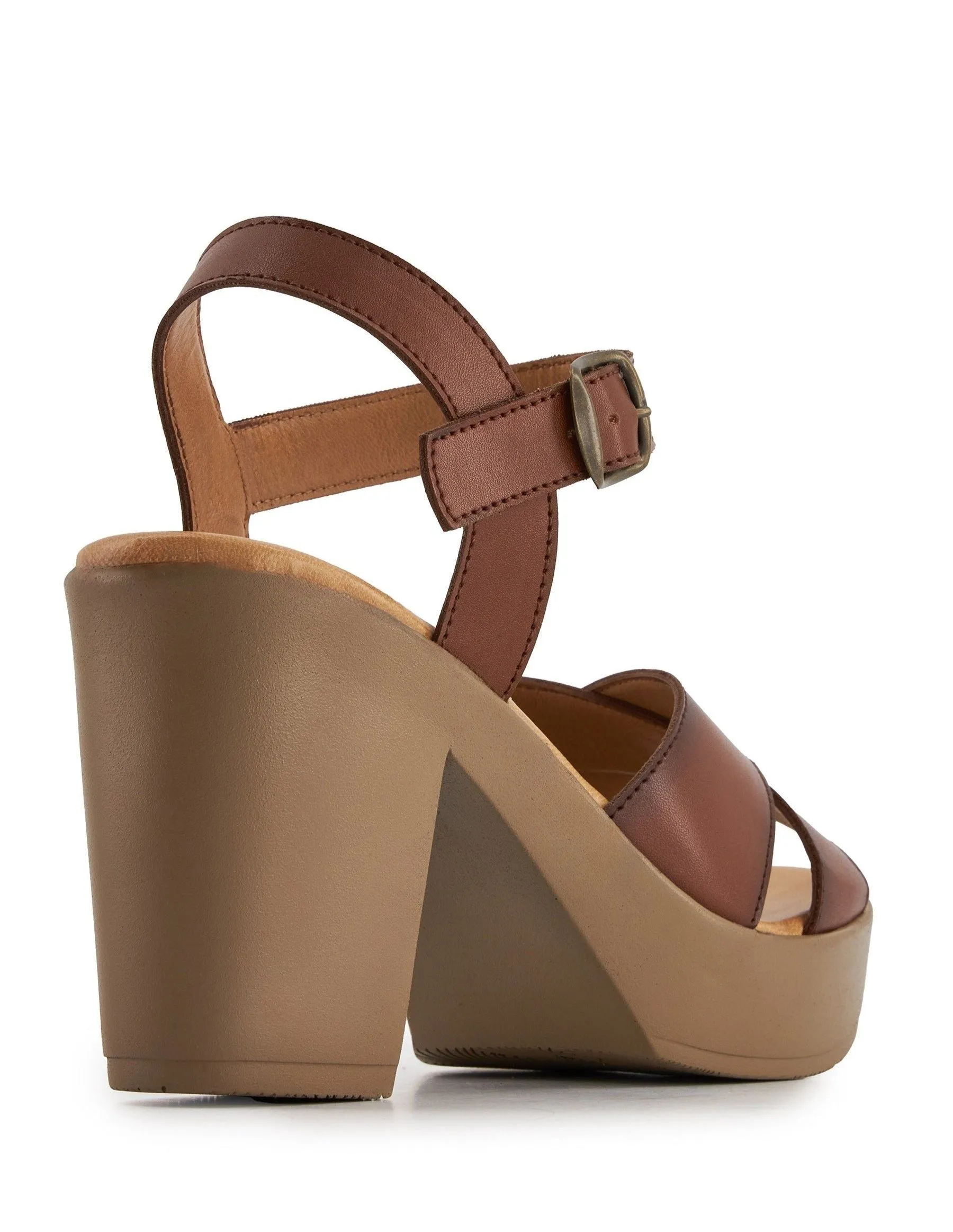 Andrea Comfort Classic Heel Ankle Strap Sandals