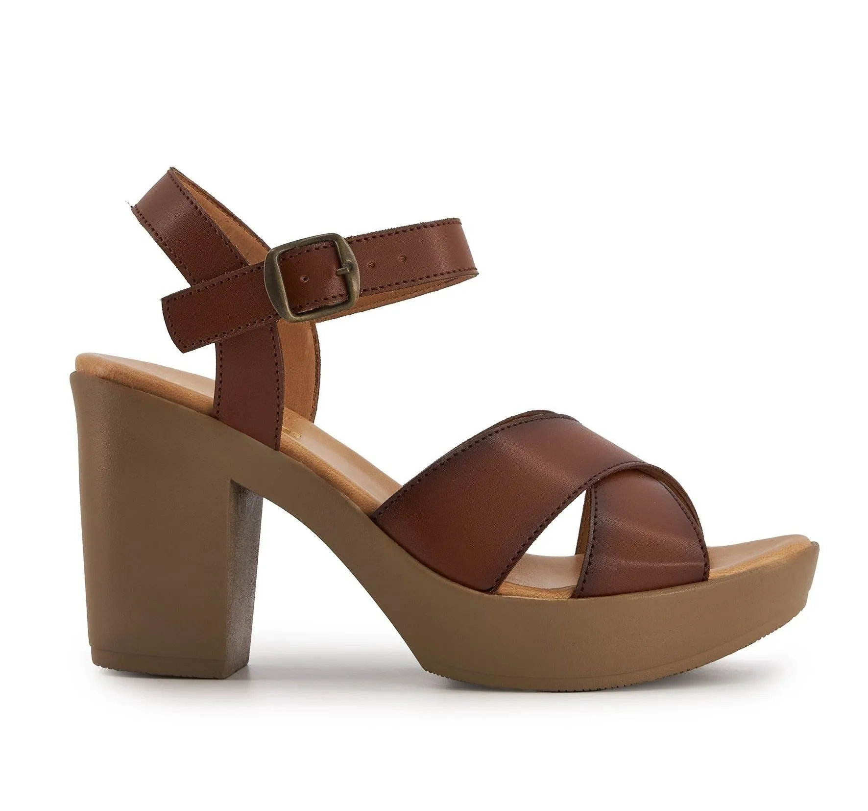 Andrea Comfort Classic Heel Ankle Strap Sandals