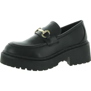 Approach Womens Faux Leather Slip On Loafer Heels