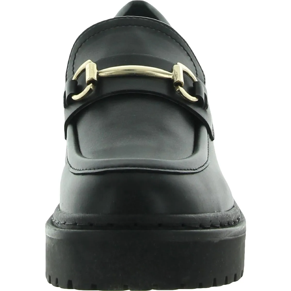 Approach Womens Faux Leather Slip On Loafer Heels