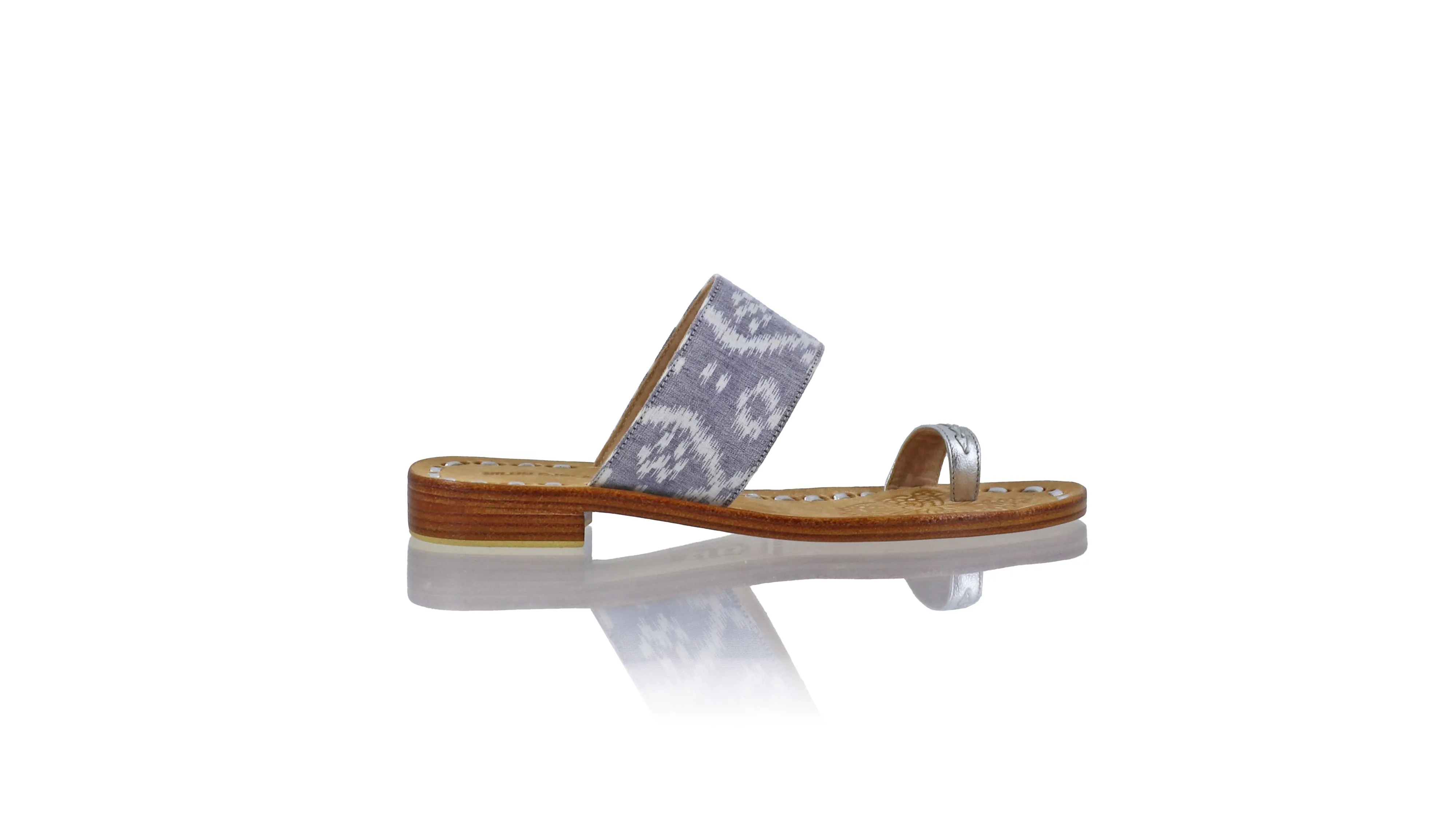 Arini 20mm Flat - Silver & Grey Tenun AlamEndek