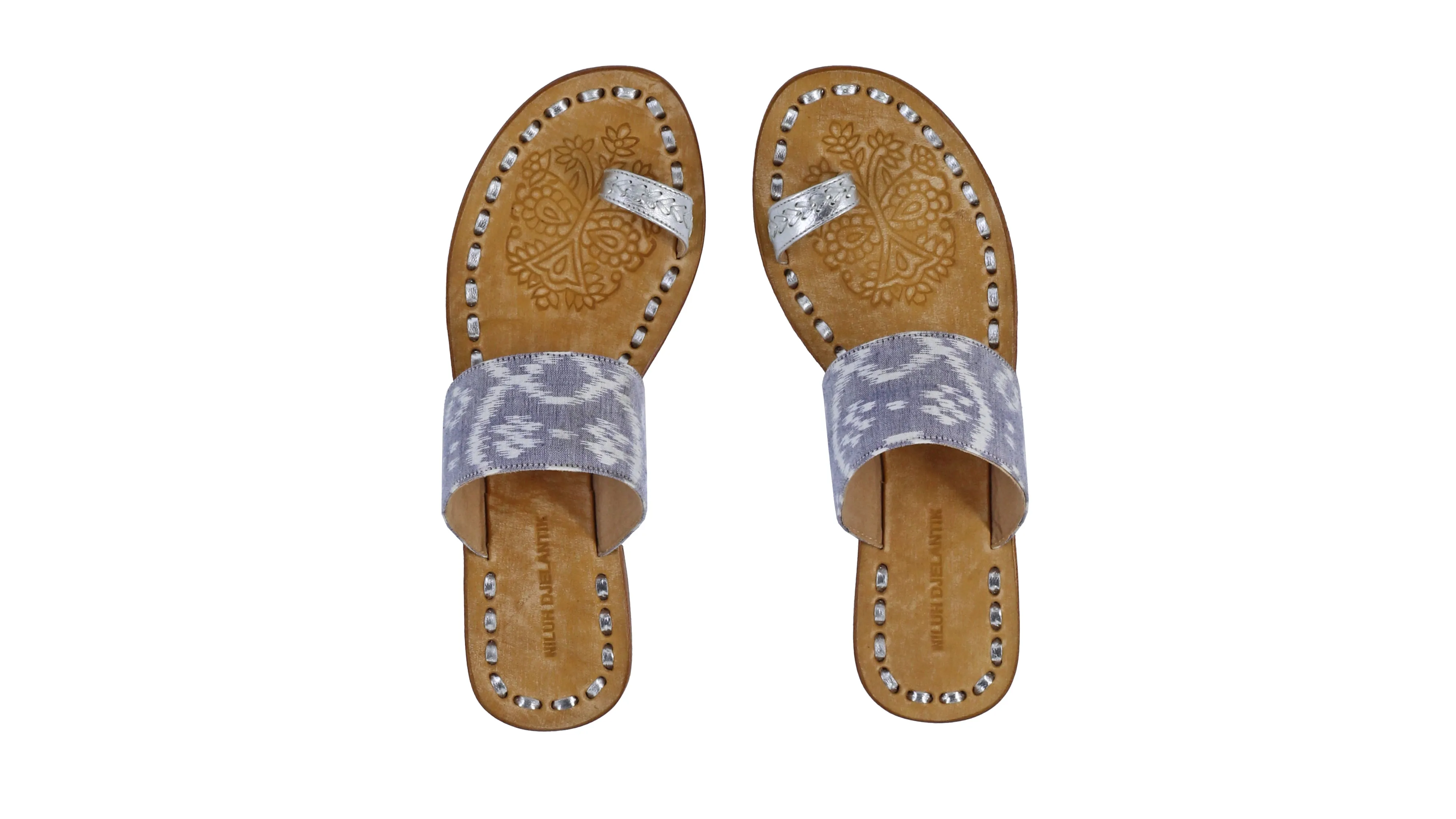 Arini 20mm Flat - Silver & Grey Tenun AlamEndek