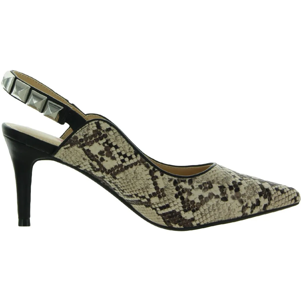 Aught Womens Ankle Strap Animal Print Slingback Heels