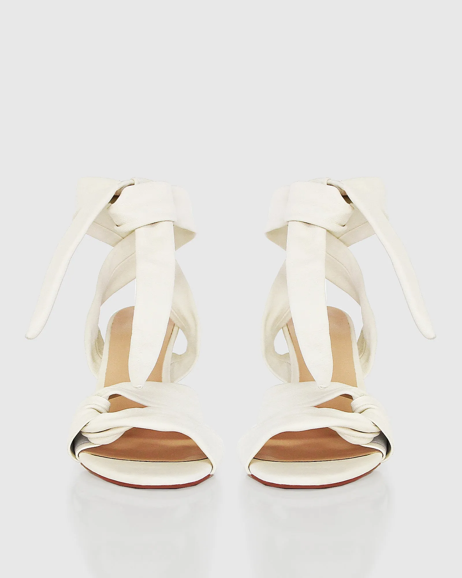 Bad Liar Leather Tie Heeled Sandal