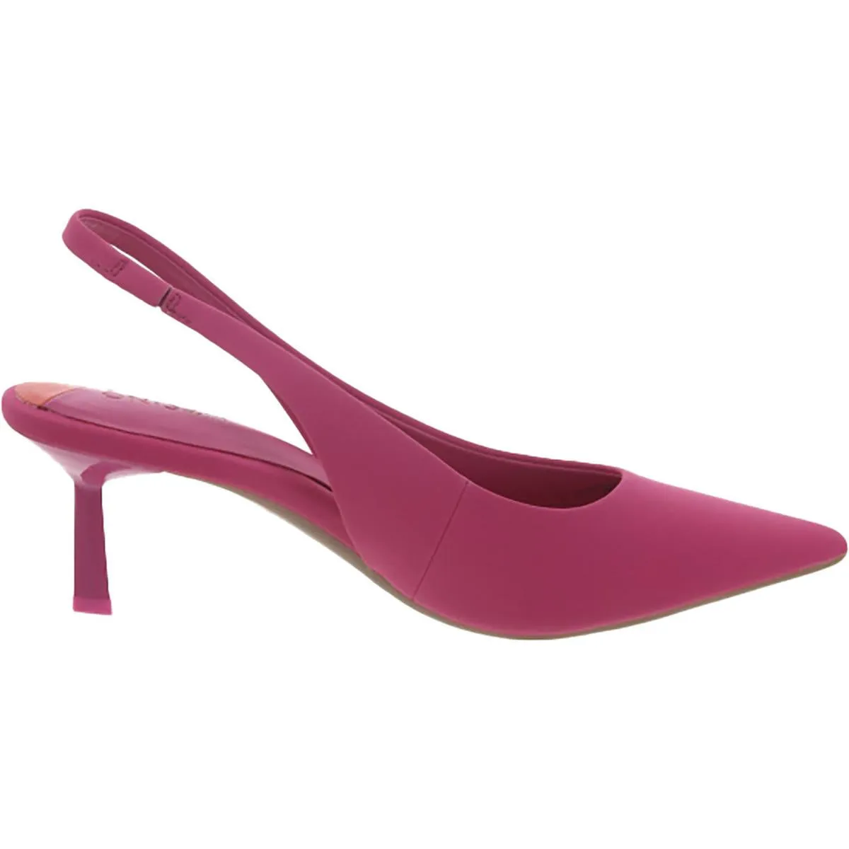 Baeley Womens Faux Leather Pointed Toe Slingback Heels