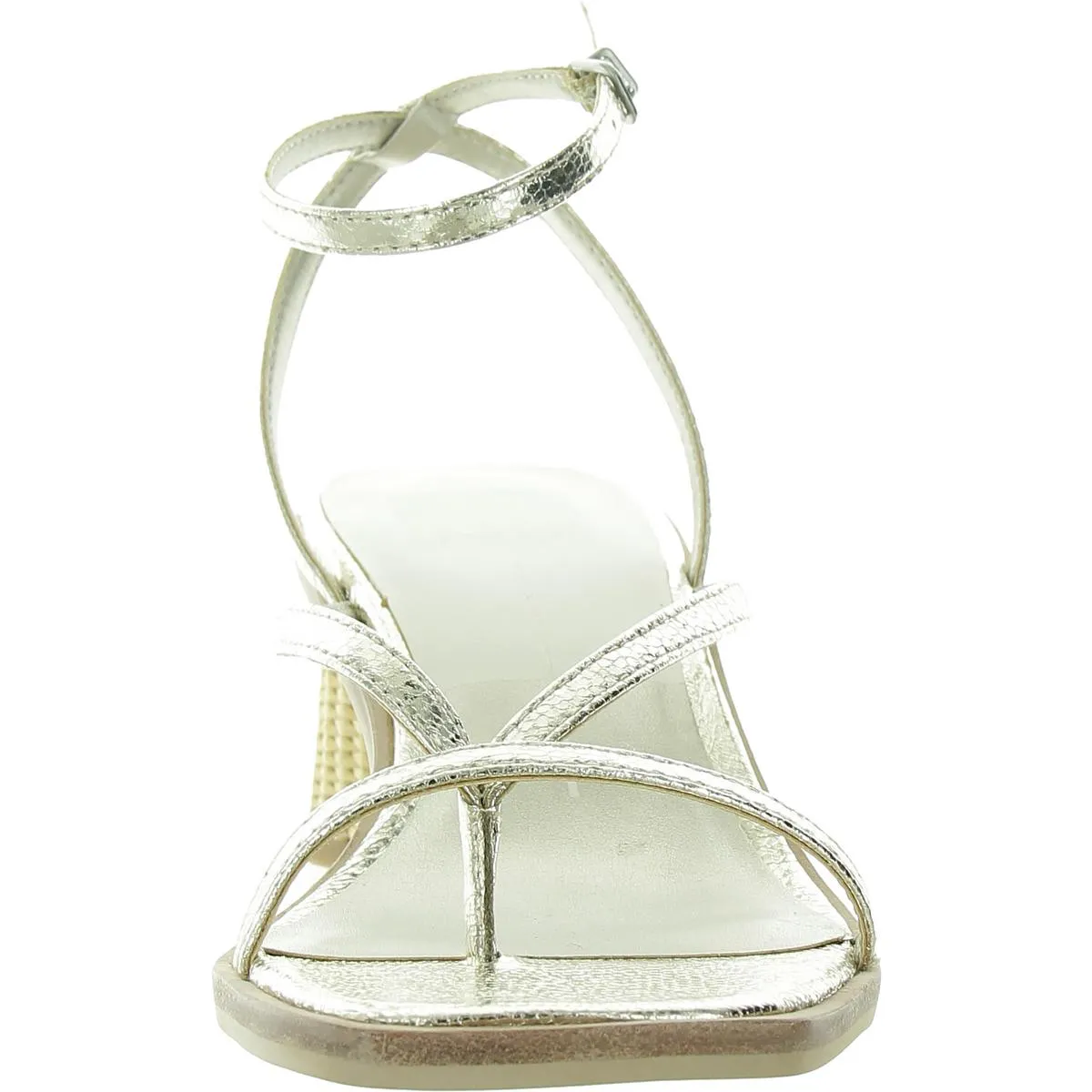 Banita Womens Solid Faux Leather Ankle Strap