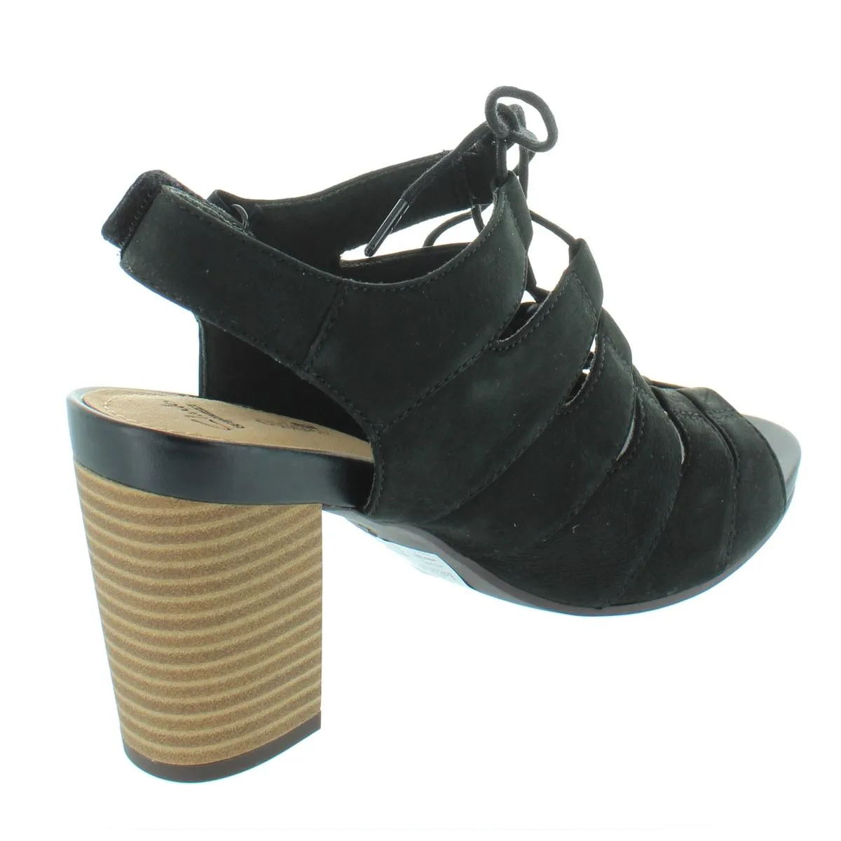 Banoy Waneta Womens Nubuck Caged Dress Sandals