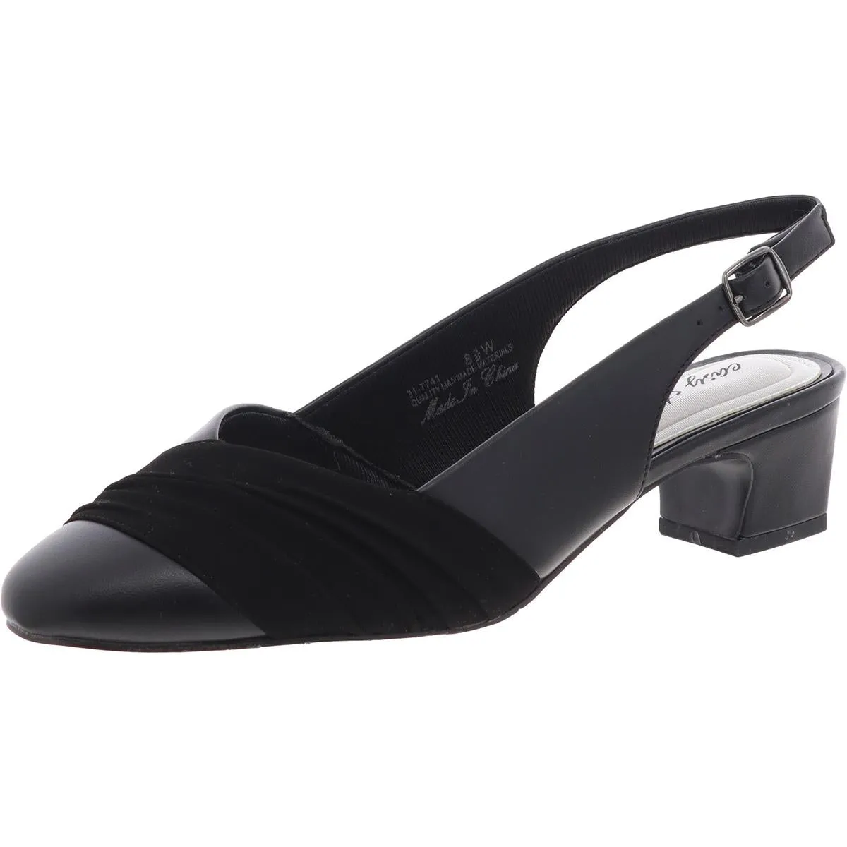 Bates Womens Faux Leather Dressy Slingback Heels