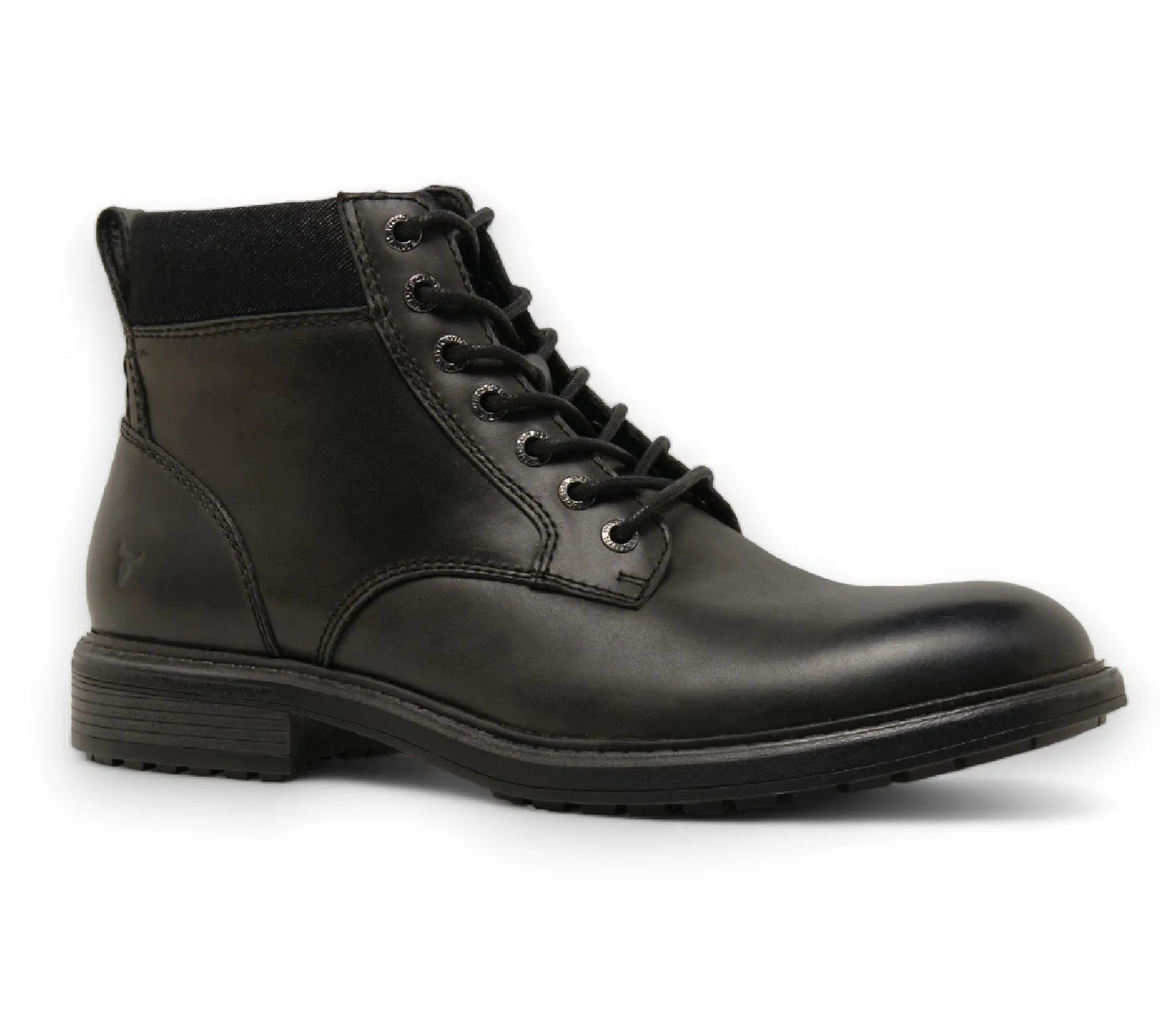 Beau - Men's Black Lace Up Side Zip Leather Chelsea Boots