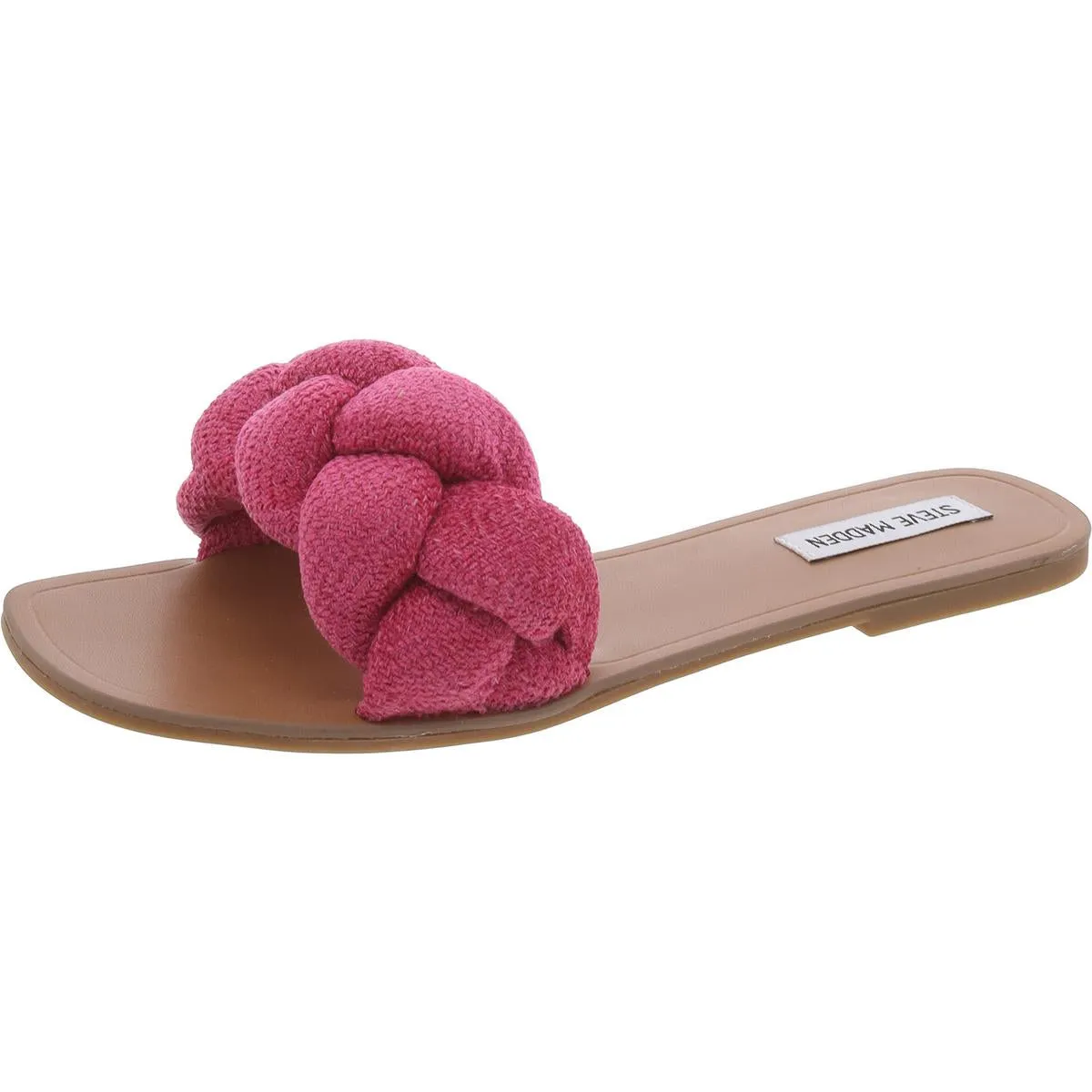 Bellamy Womens Braided Slip-On Slide Sandals