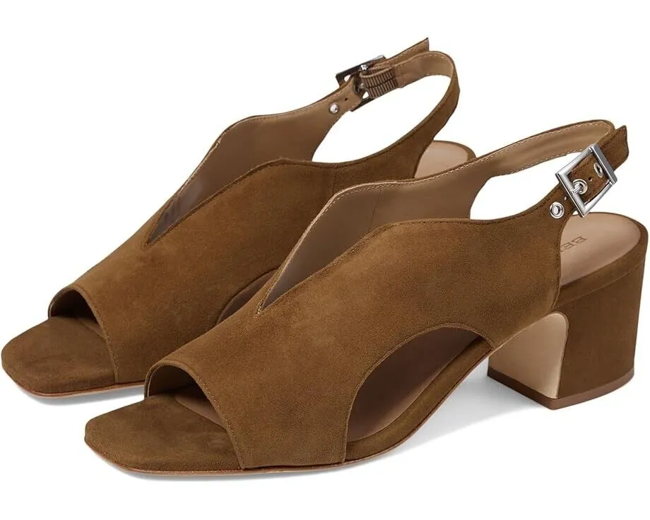 Bernardo Bedford Heeled Sandal Women's US 9.5M Medium Safari Suede Buckle FZP024 (9.5,Safari)