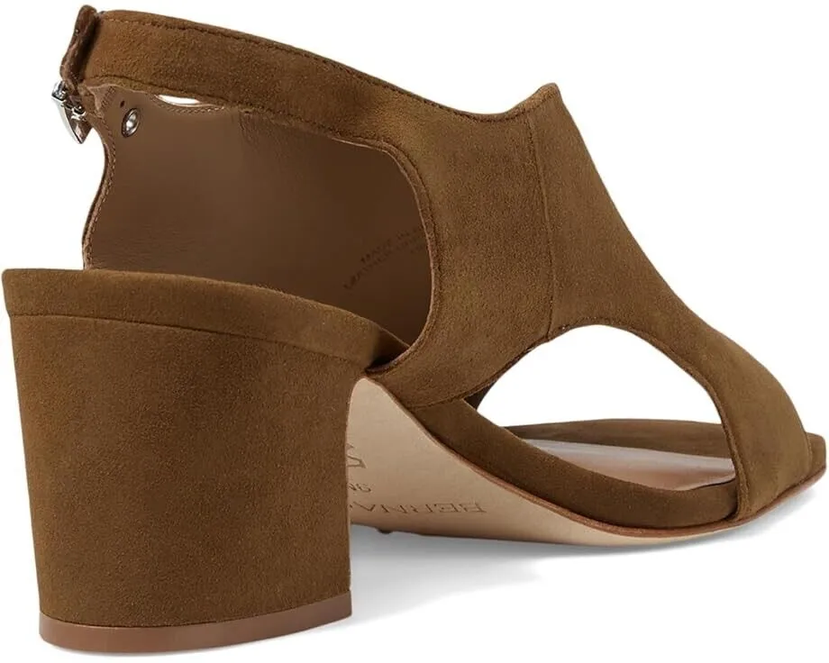 Bernardo Bedford Heeled Sandal Women's US 9.5M Medium Safari Suede Buckle FZP024 (9.5,Safari)