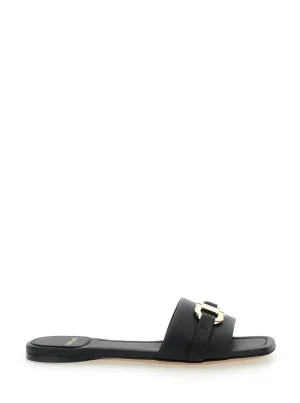 Black Buckle Detail Sandals