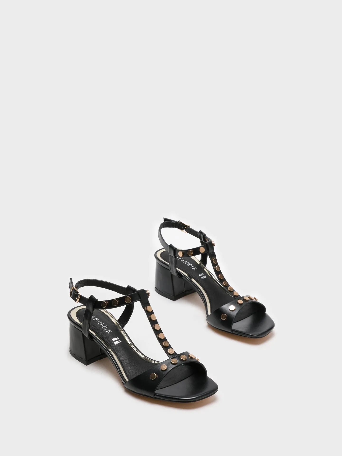 Black Buckle Sandals
